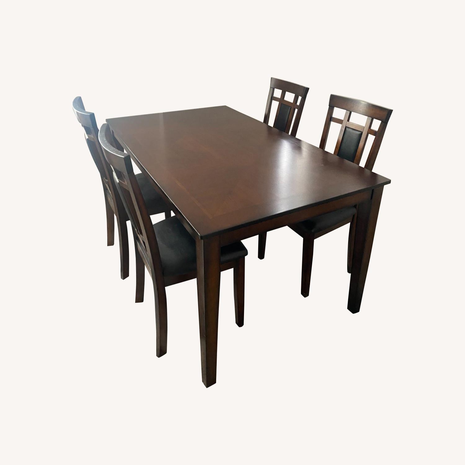 Macy's Dining Table and 4 Chair Set - image-0
