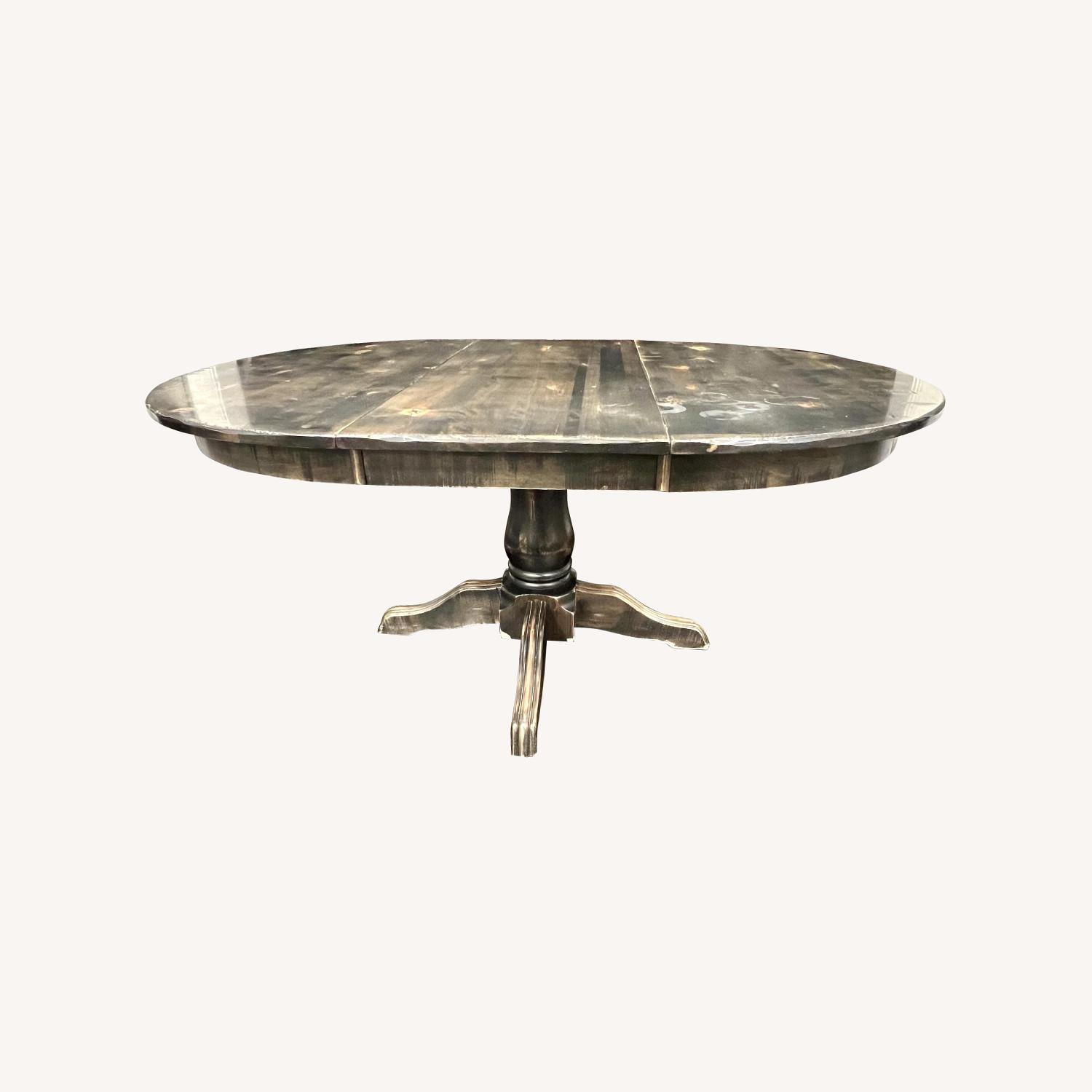 Canadel Dark Gray Distressed Dining Table - image-0