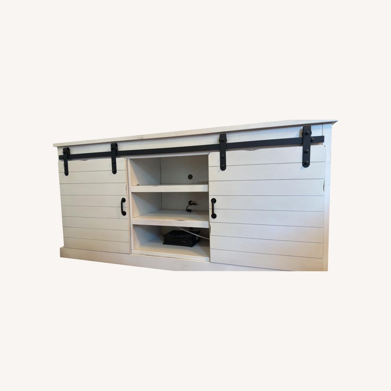 Living Spaces Wooden Farmhouse Console Table - image-0