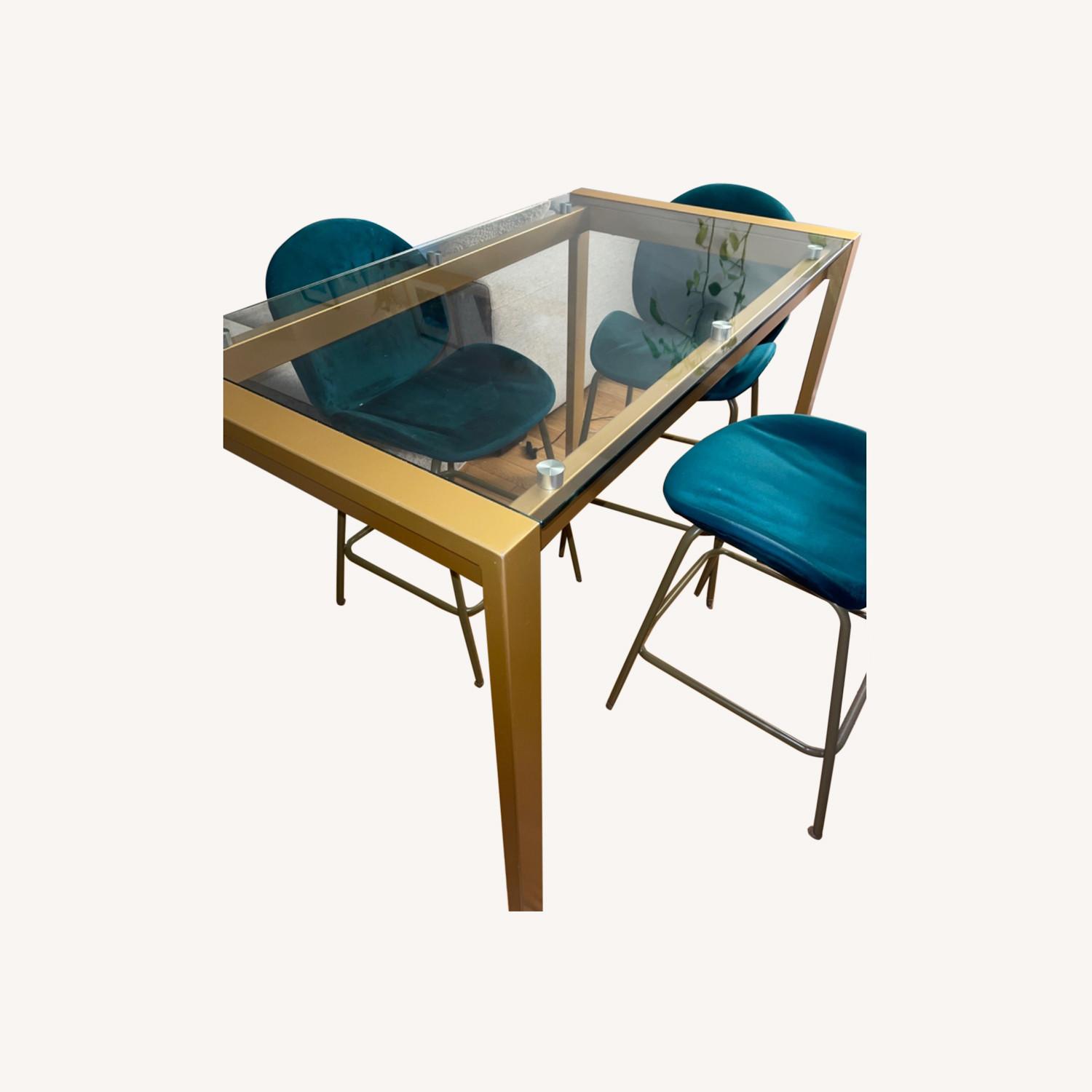 Gold & Glass Dining Table - image-5