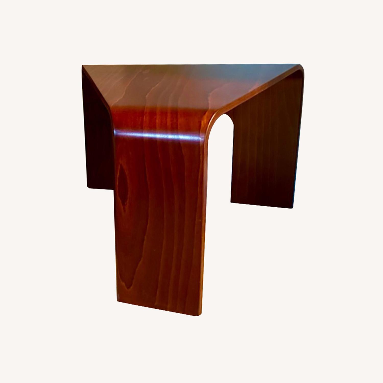 Ekornes Dark Brown Corner Table - image-0