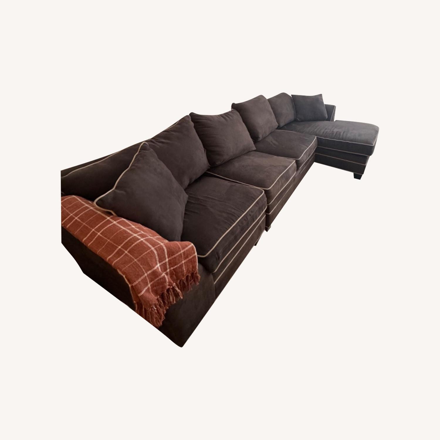 Raymour & Flanigan Sectional Sofa with Chaise - AptDeco