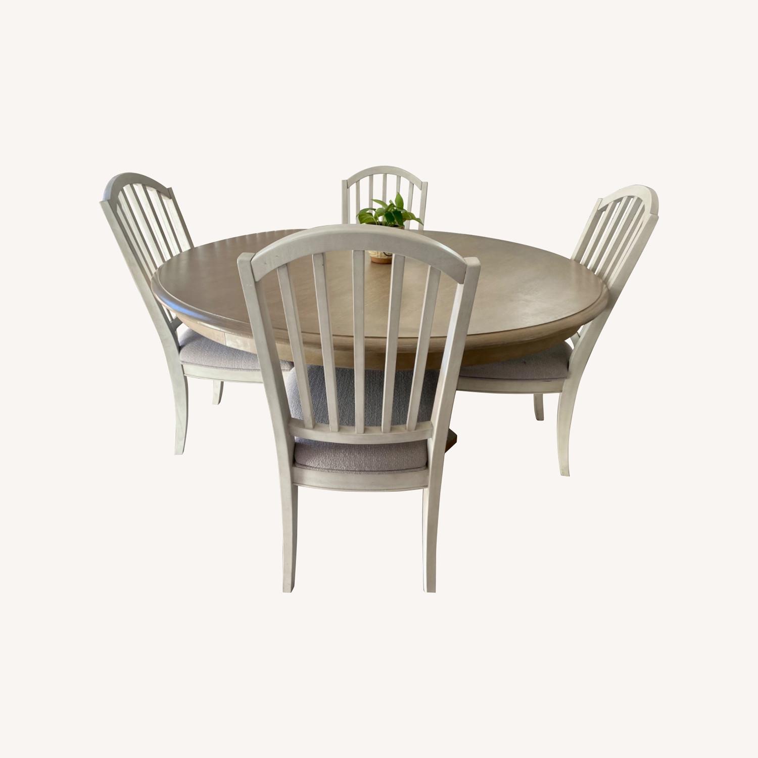 Living Spaces Dining Table with 4 Chairs - image-0