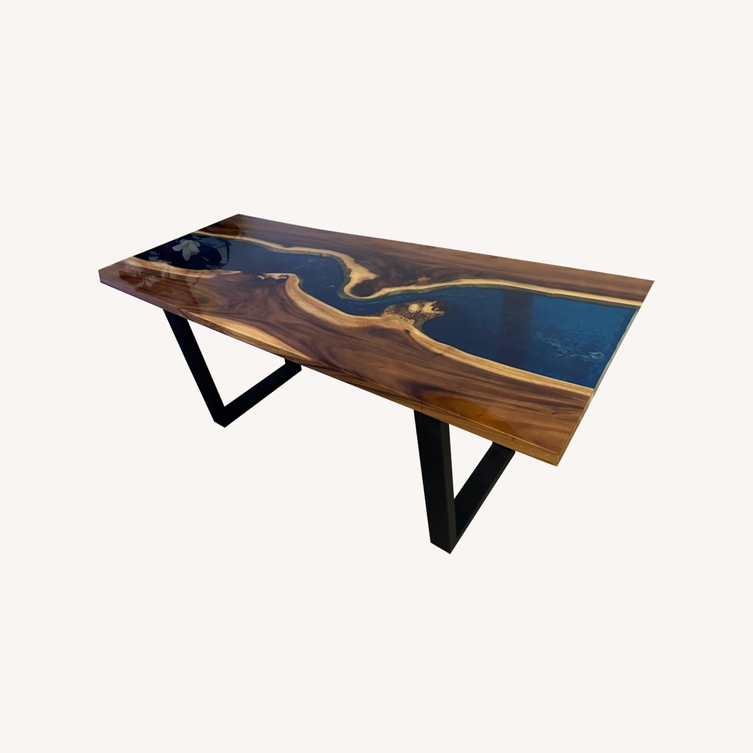 Real Wood Epoxy River Table - image-0