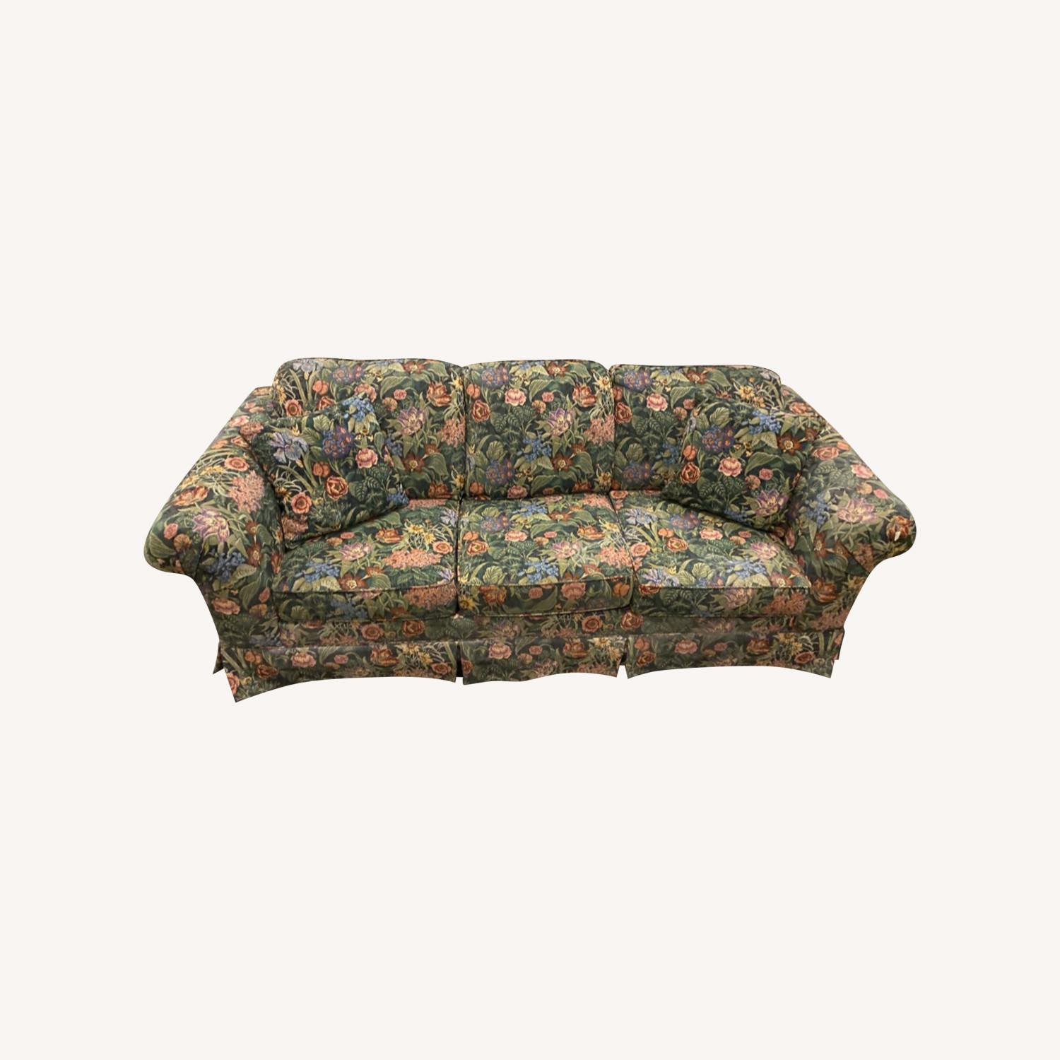 Flexsteel Vintage 3 Seat Floral Sofa - image-0