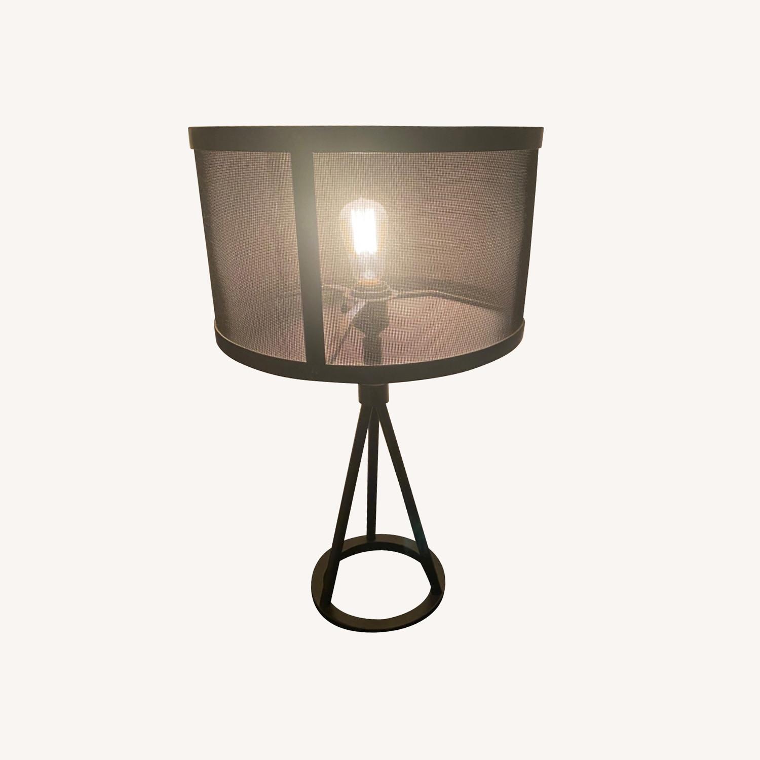 Raymour & Flanigan Union Station Metal Lamp with Bulb - image-0