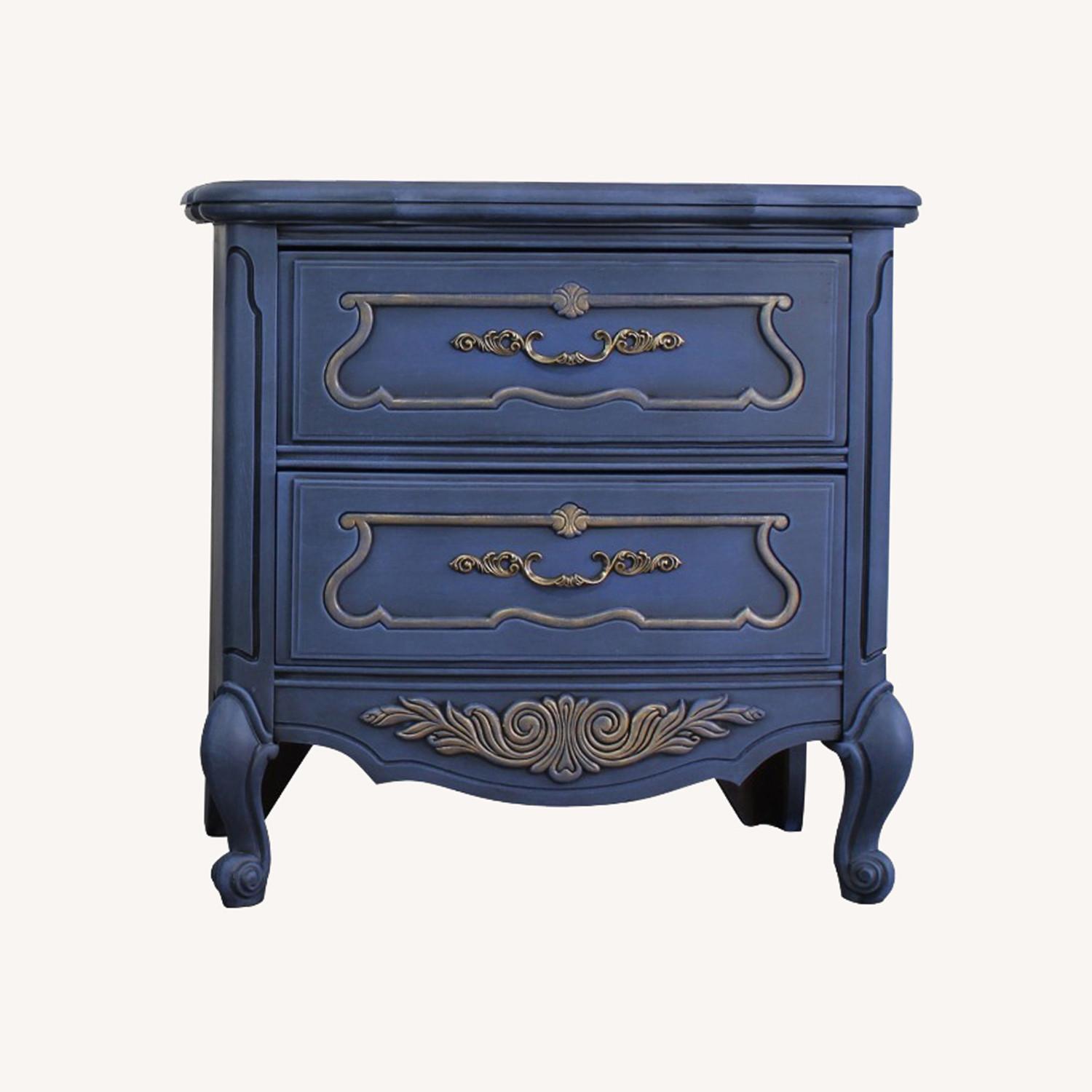 Vintage French Style Blue Nightstands - image-7