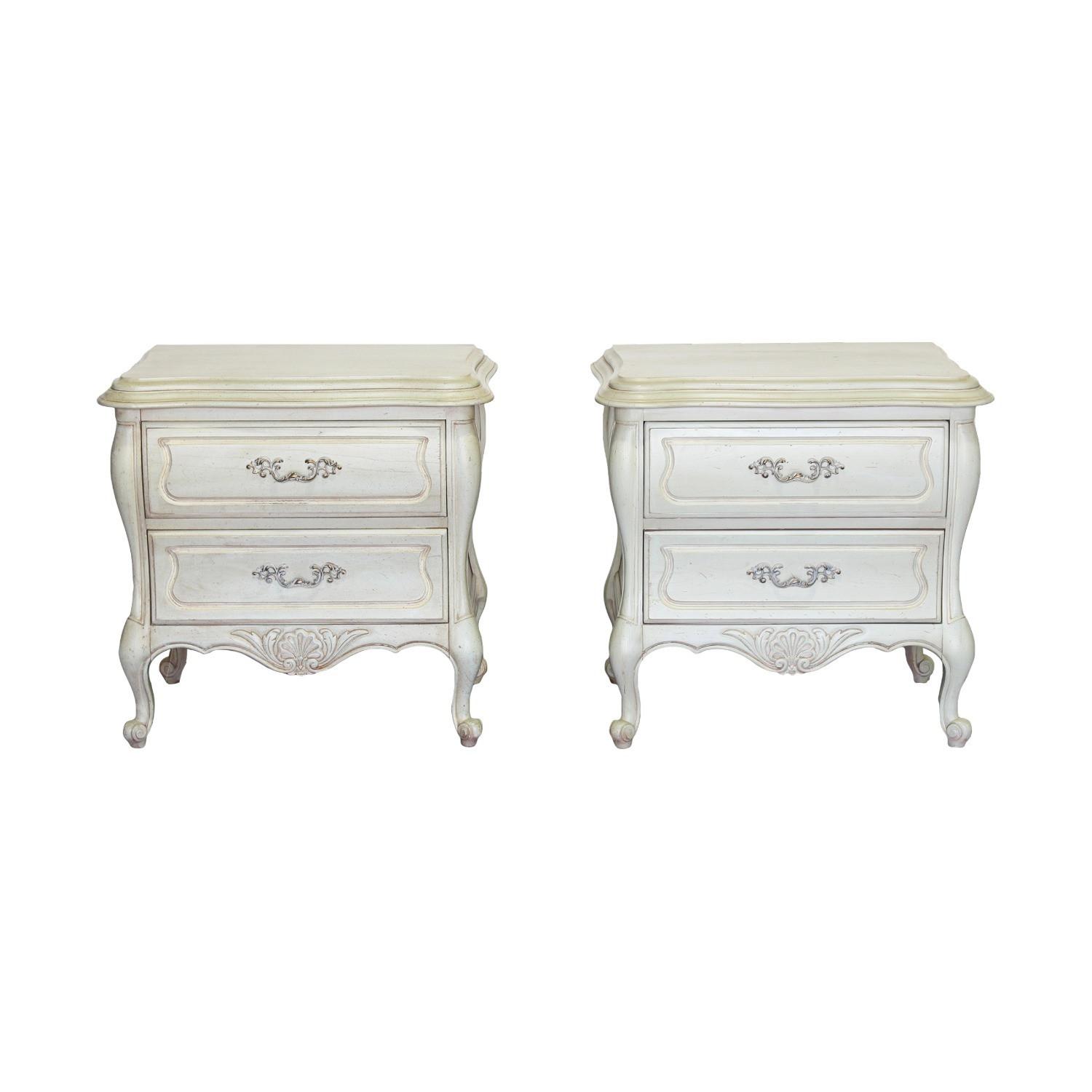 Vintage French Style Pale Green Nightstands - image-7