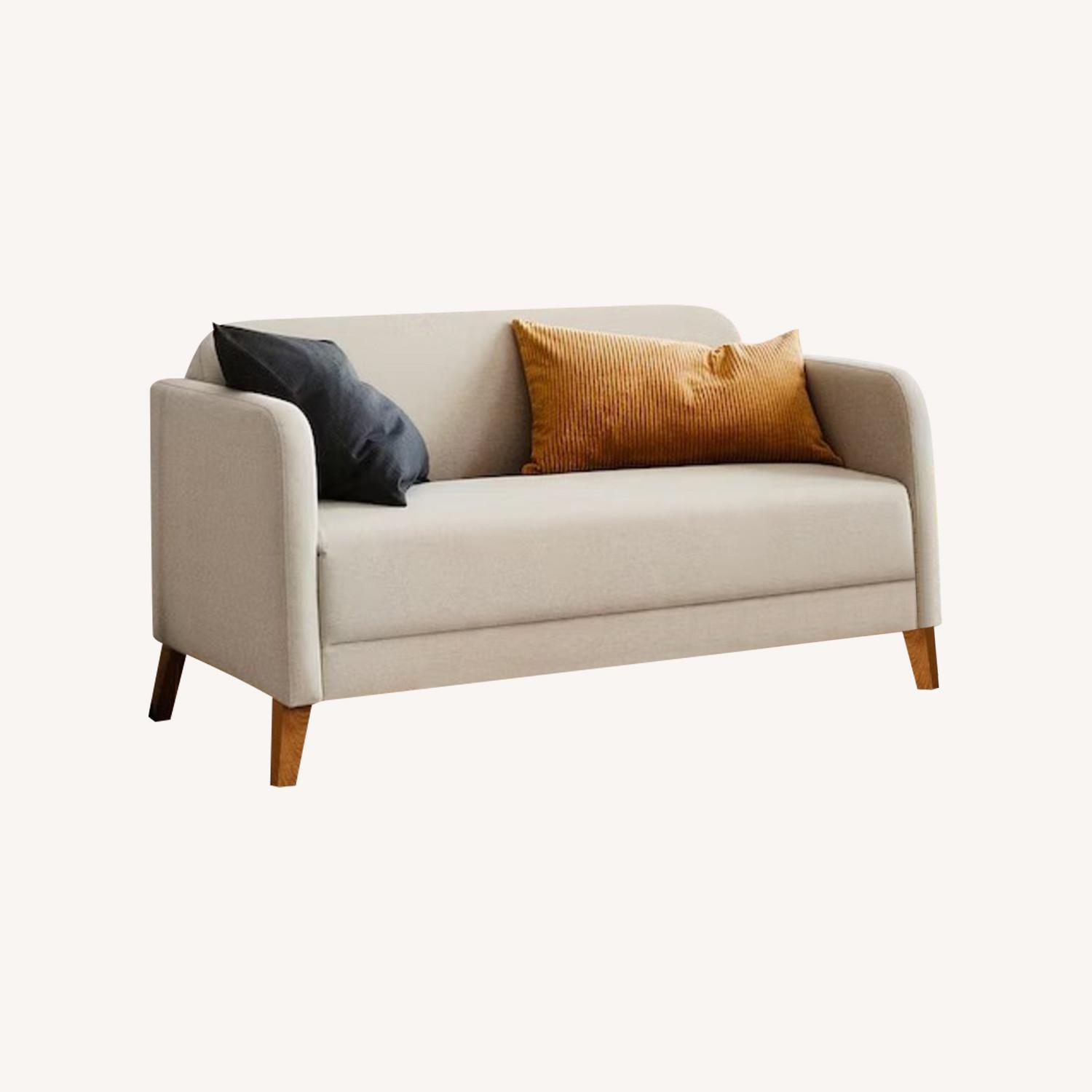 IKEA LINANAS Loveseat, Vissle Beige - AptDeco