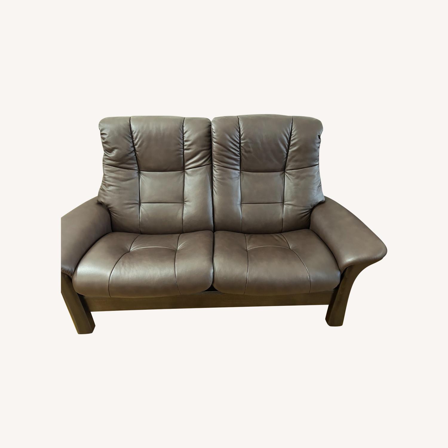 Ekornes Stressless Leather Reclining Sofa - image-0