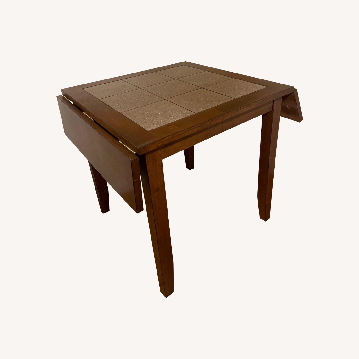 Dining Table with Retractable Side Flaps - image-0