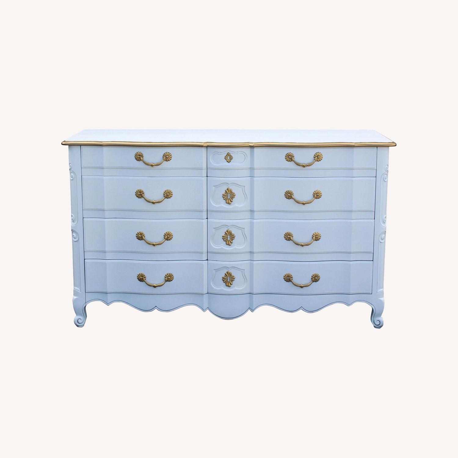 French Provincial White Dresser by John Widdicomb - AptDeco