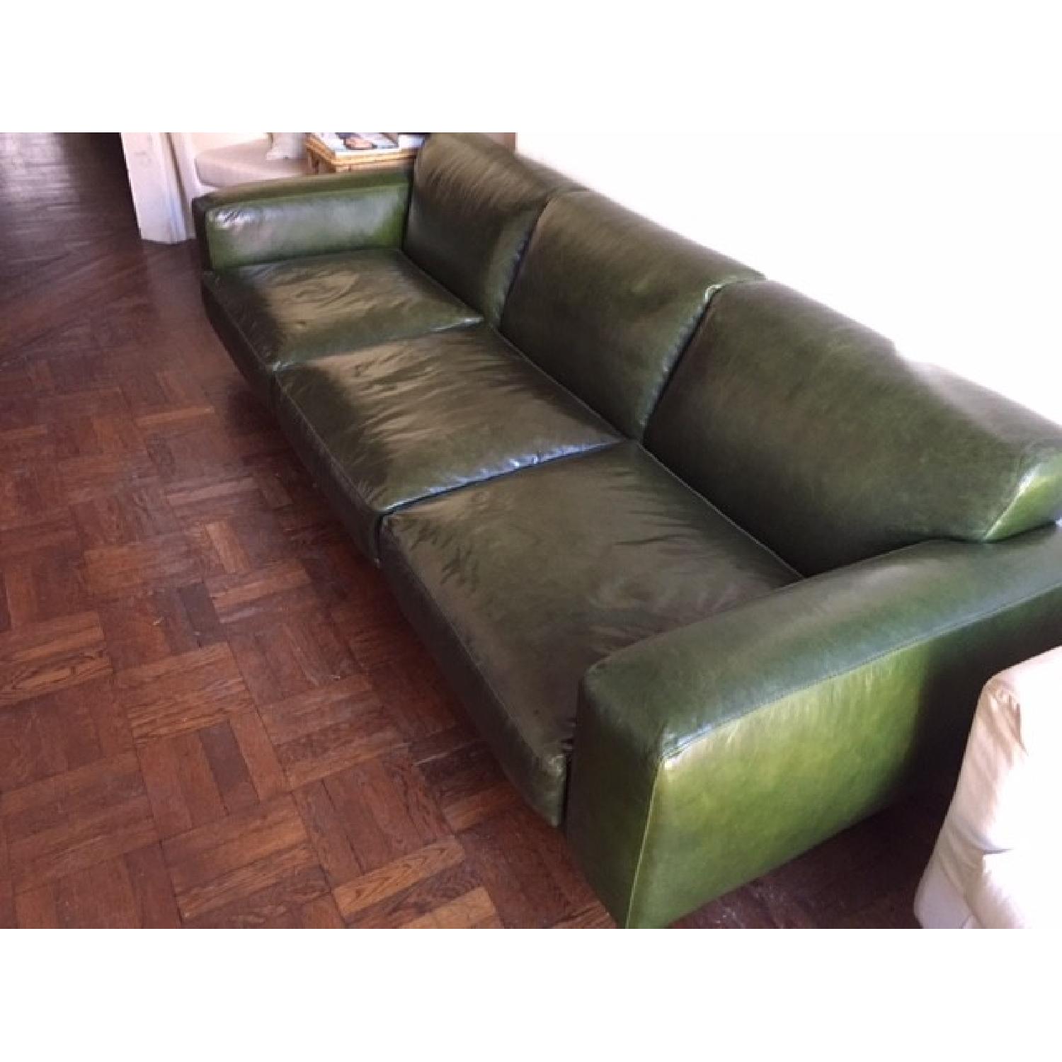 Michael Felix Flora Pine Green Leather Sofa - image-5