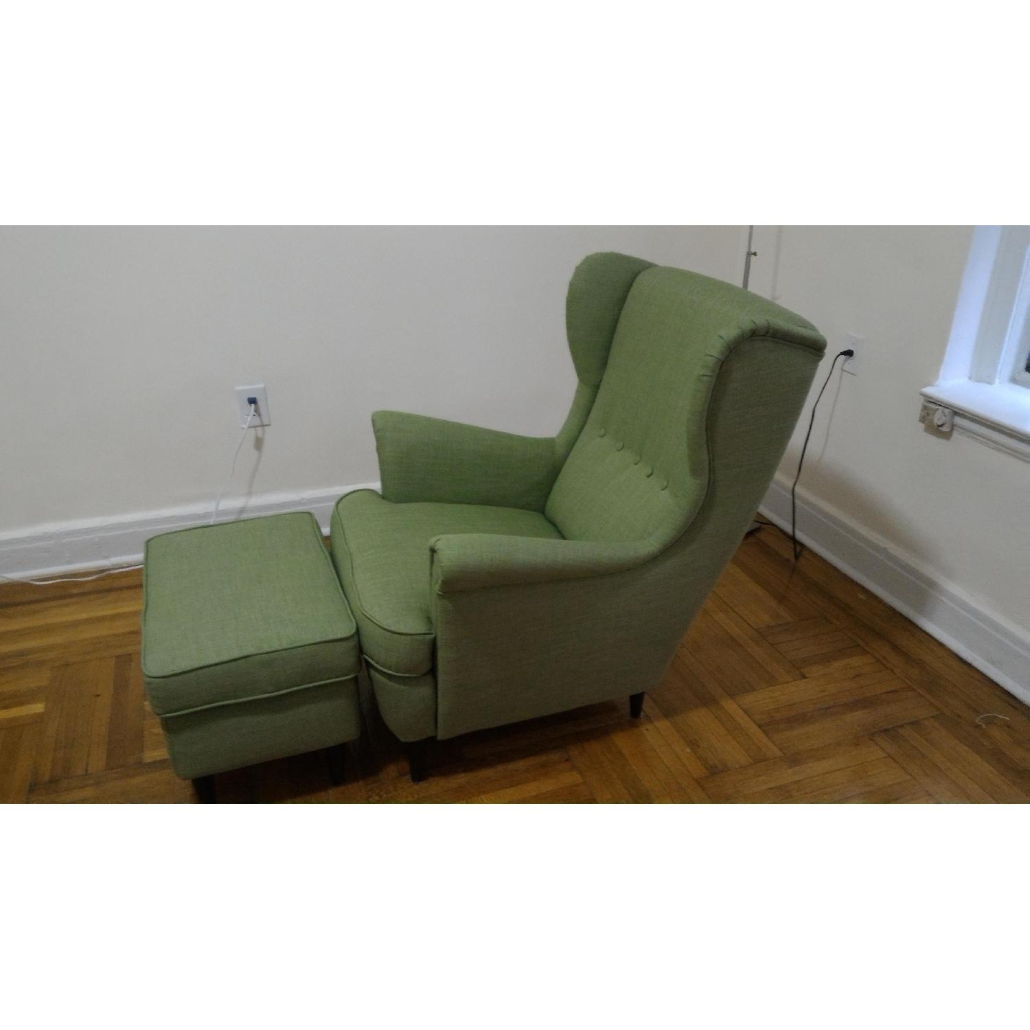 Ikea Strandmon Wing Chair & Ottoman - image-2