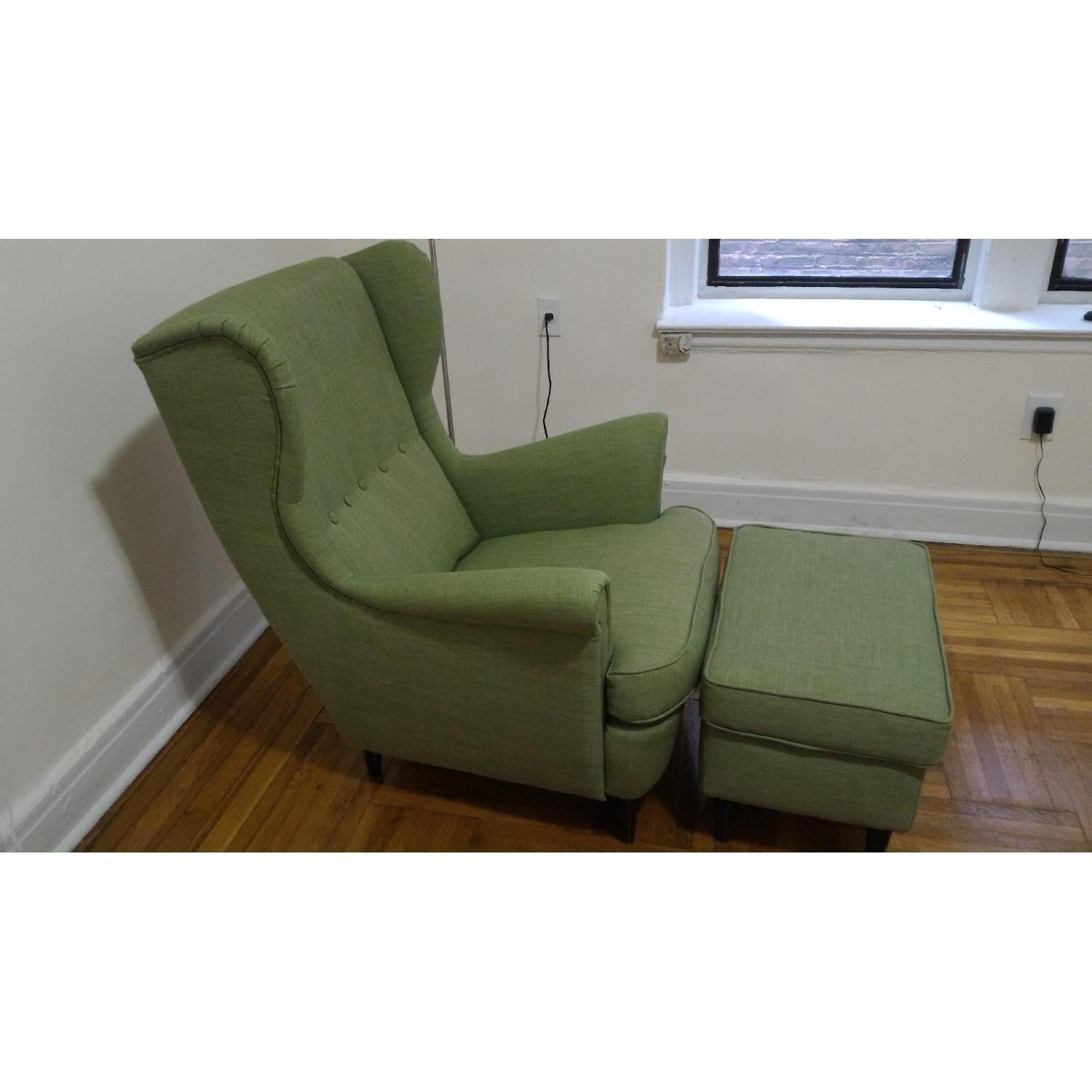 Ikea Strandmon Wing Chair & Ottoman - image-3