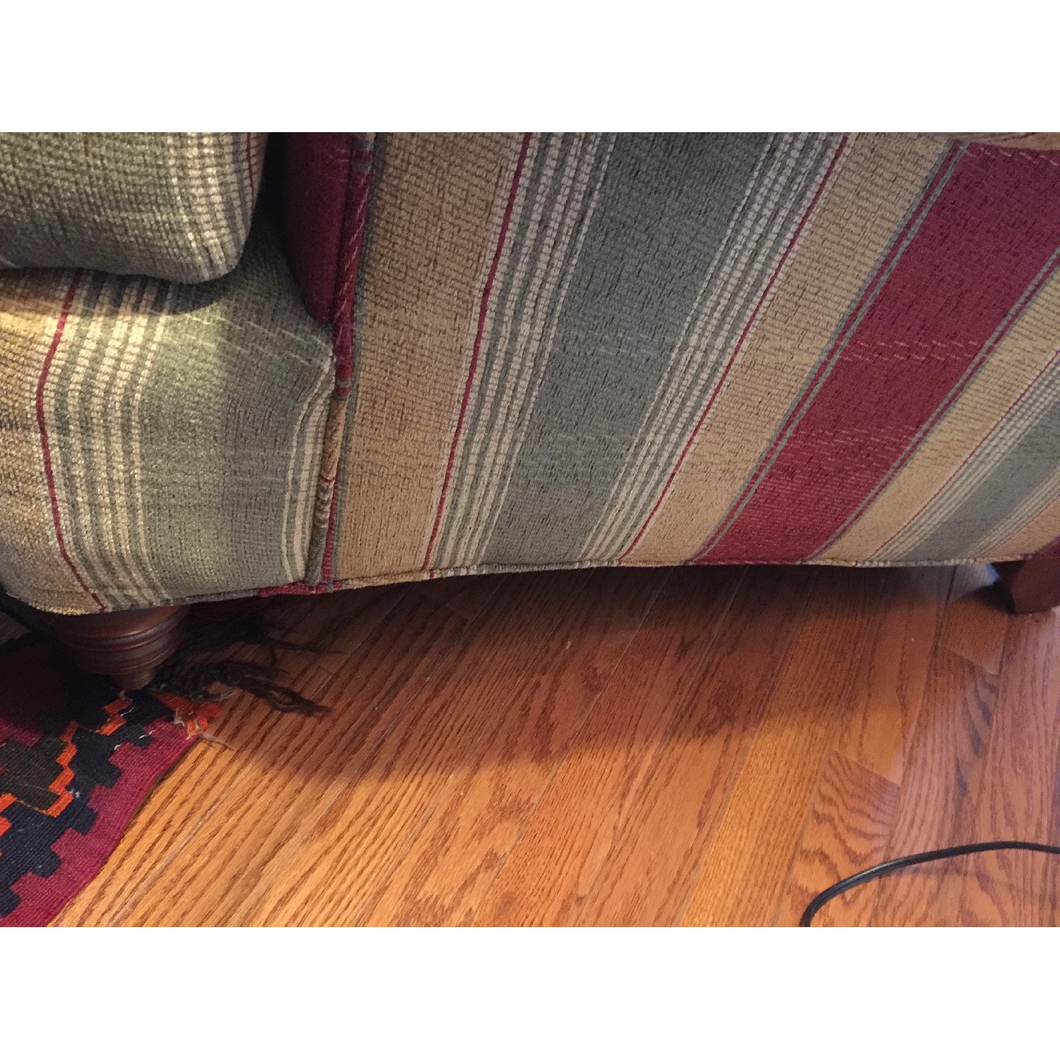 Overstuffed Armchair & Matching Ottoman AptDeco