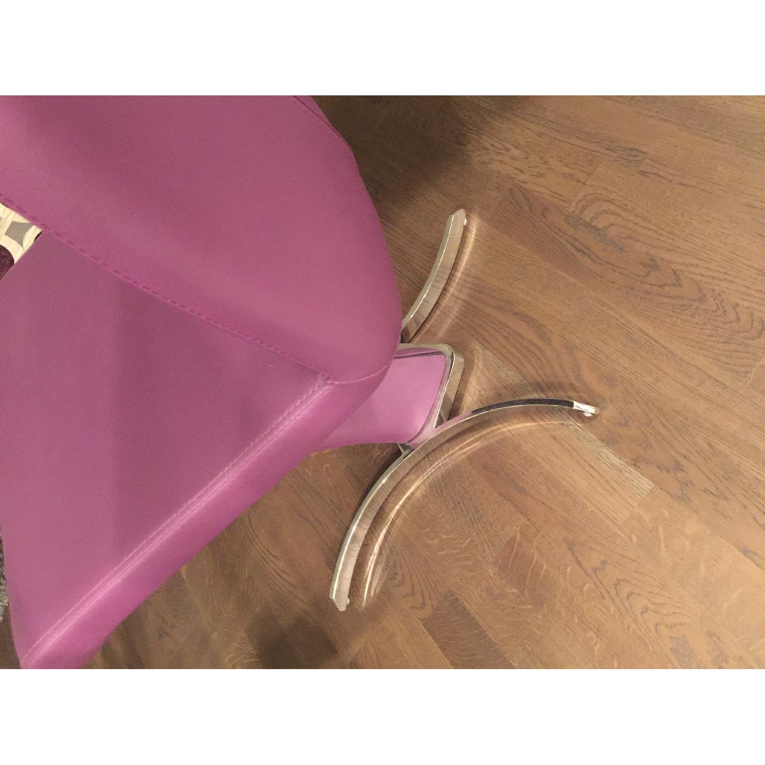 Purple Leather Dining Chairs - image-2