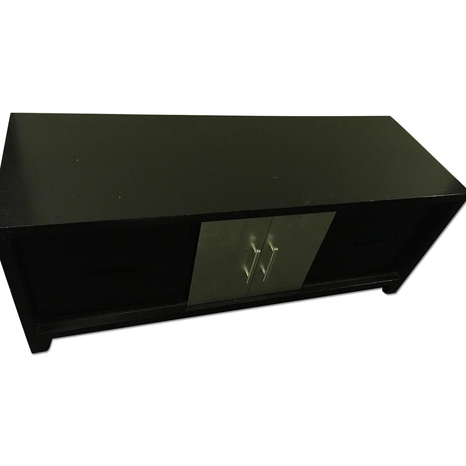 Solid Wood Custom Built Black TV AptDeco