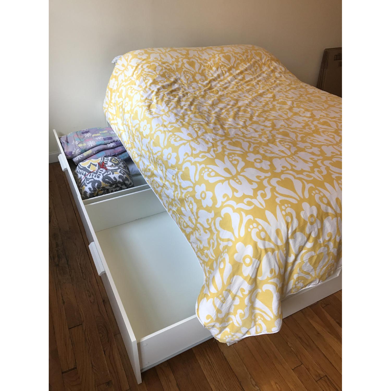 Ikea Brimnes Full Size Bed Frame w/ 4 Storage Drawers - image-6