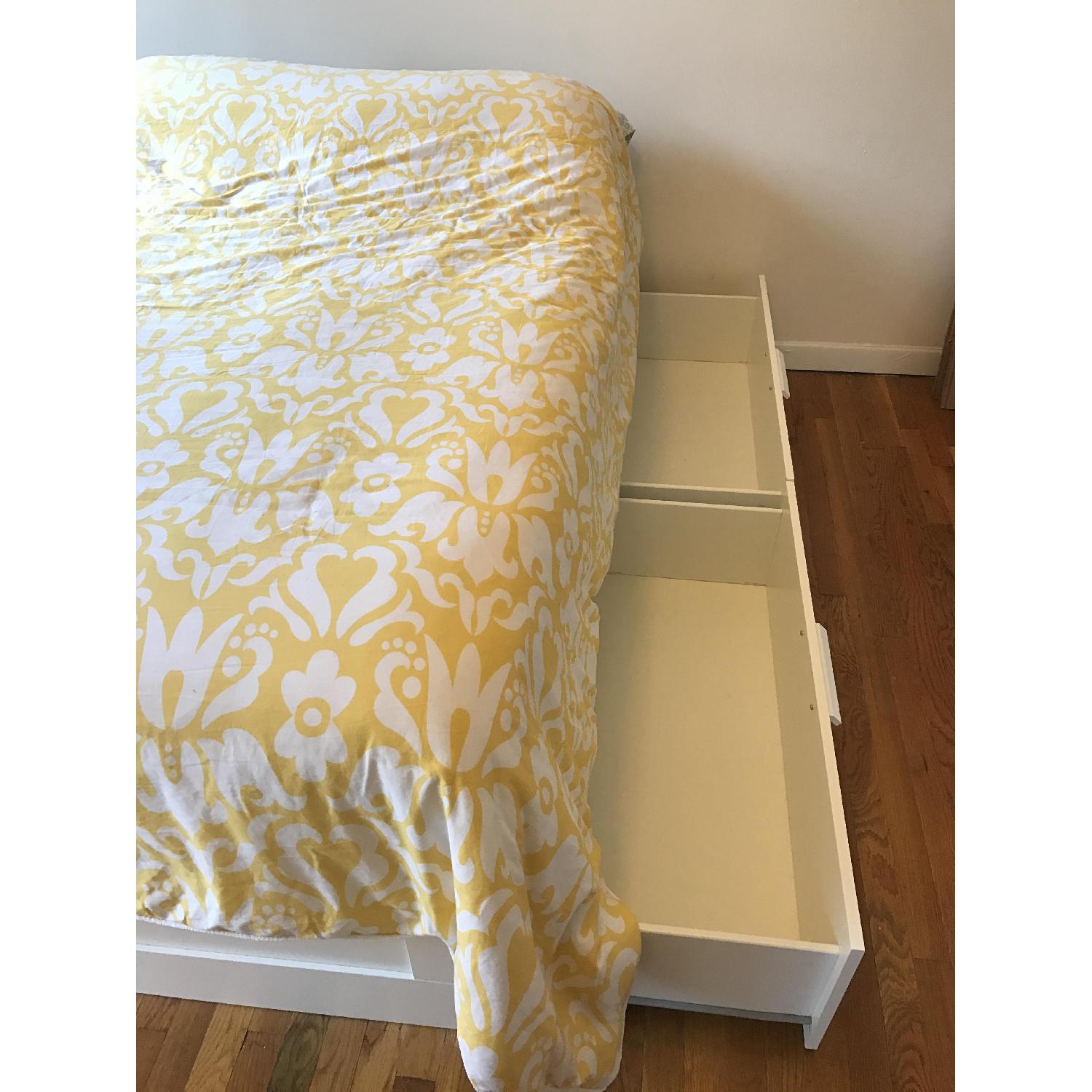 Ikea Brimnes Full Size Bed Frame w/ 4 Storage Drawers - image-7