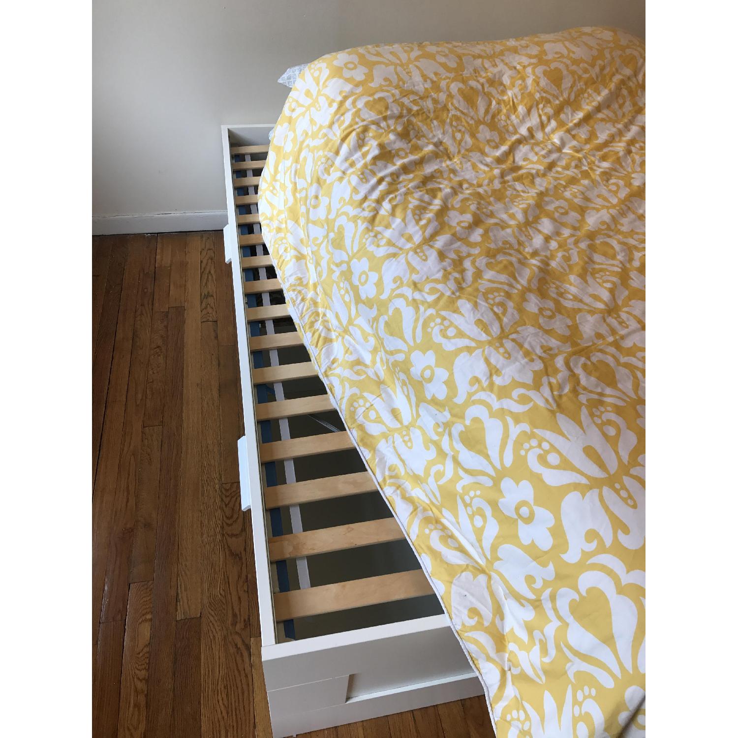 Ikea Brimnes Full Size Bed Frame w/ 4 Storage Drawers - image-8