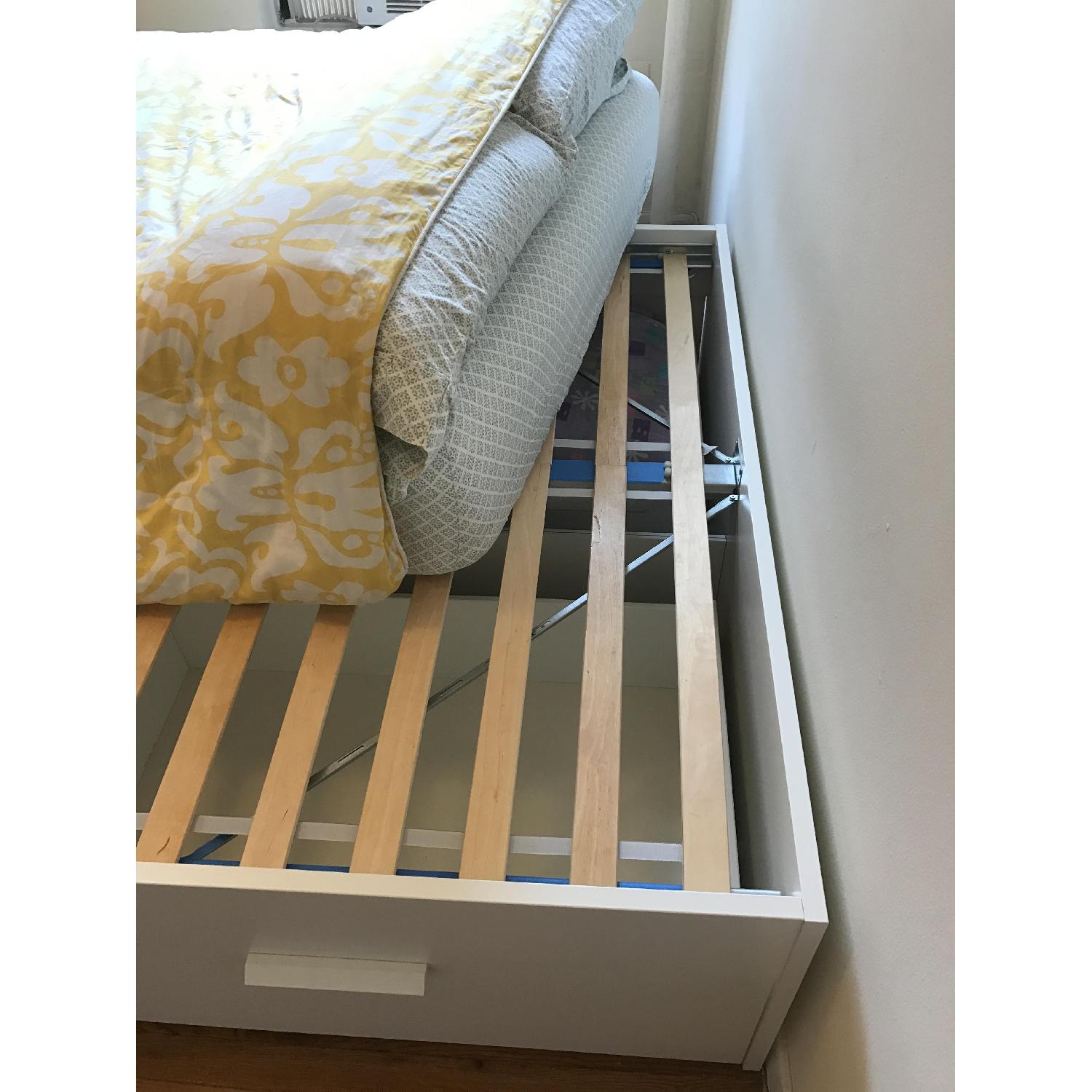 Ikea Brimnes Full Size Bed Frame w/ 4 Storage Drawers - image-10