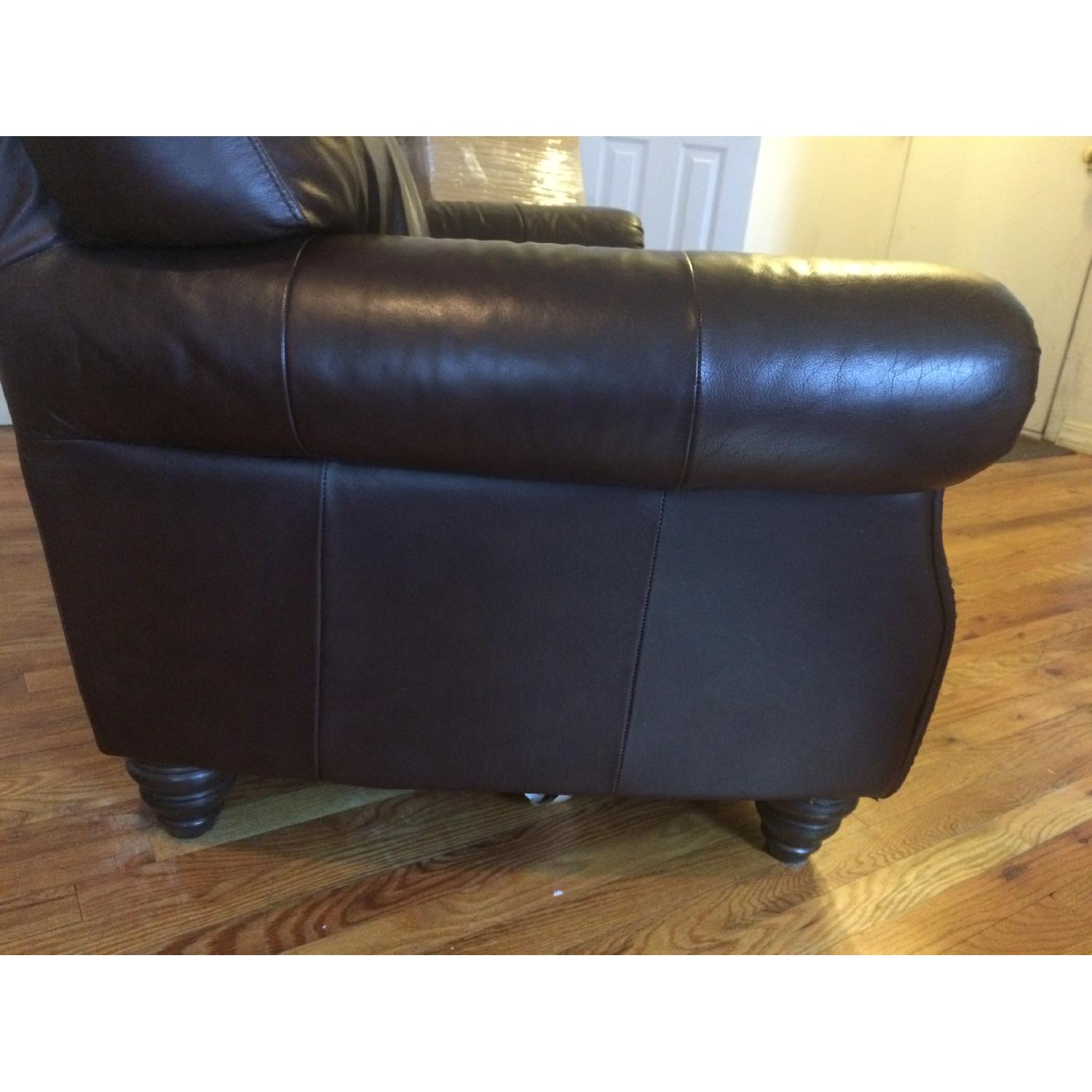 Italsofa Italian Leather Loveseat + Armchair - image-2