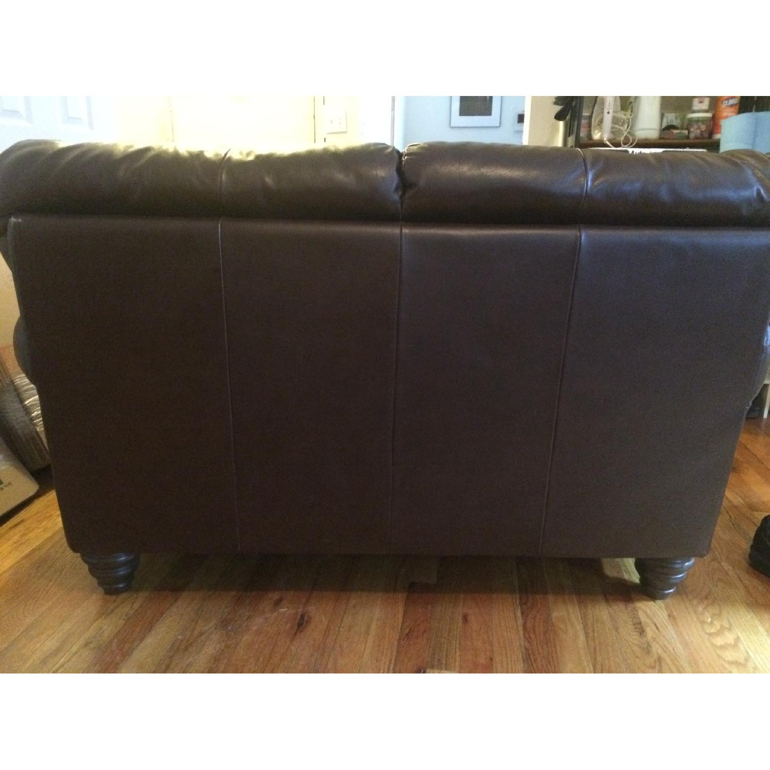 Italsofa Italian Leather Loveseat + Armchair - image-4