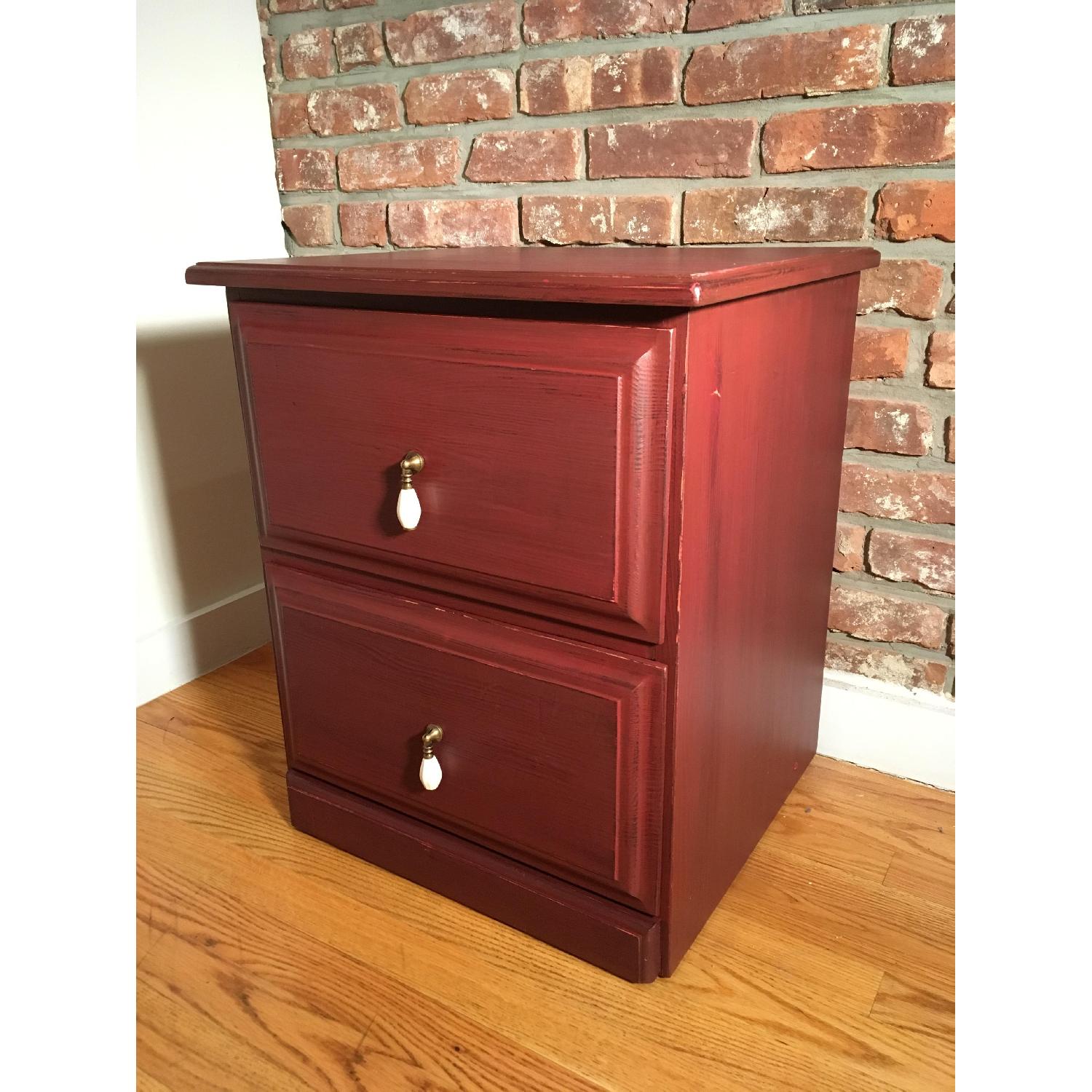 Burgundy Nightstand - image-2