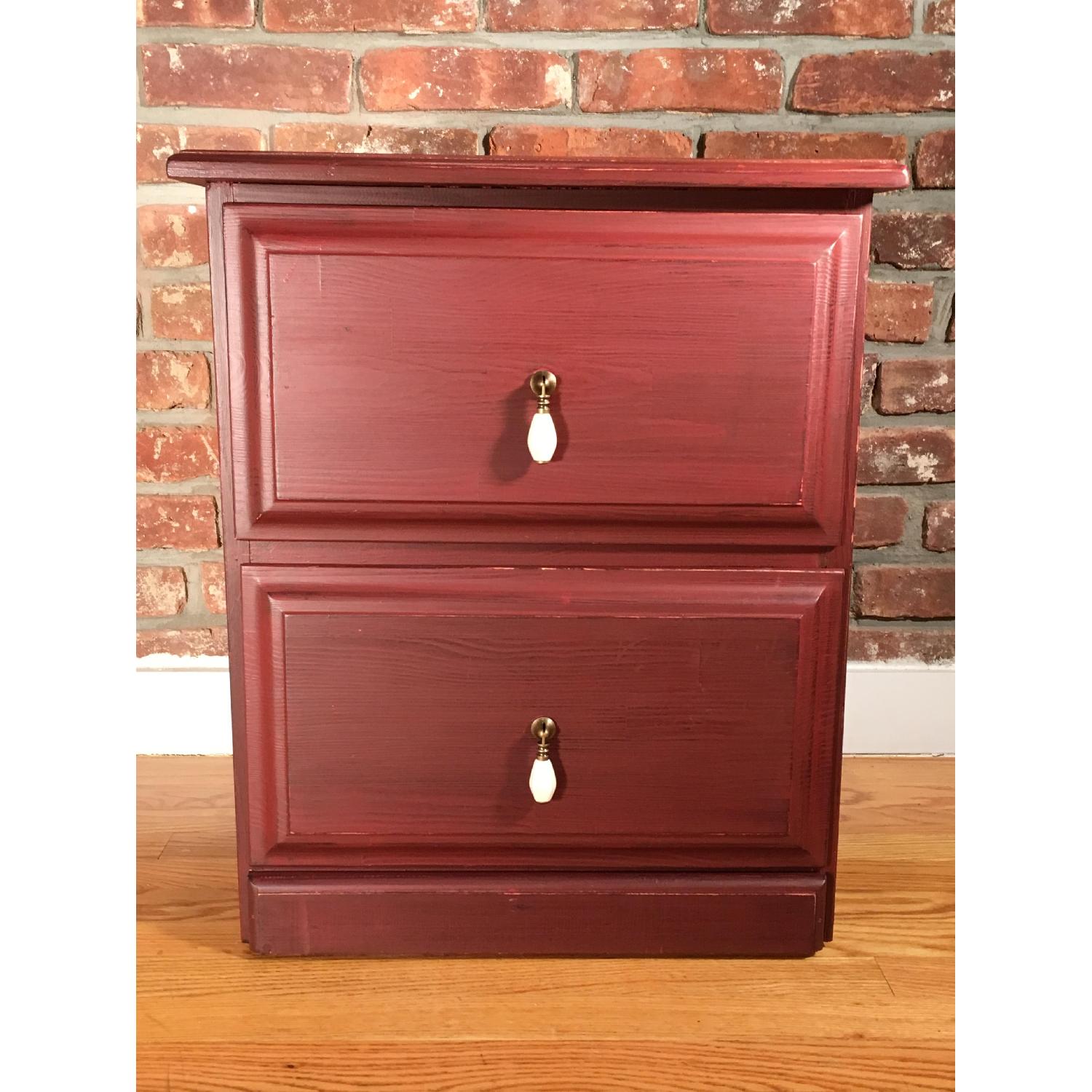 Burgundy Nightstand - image-3