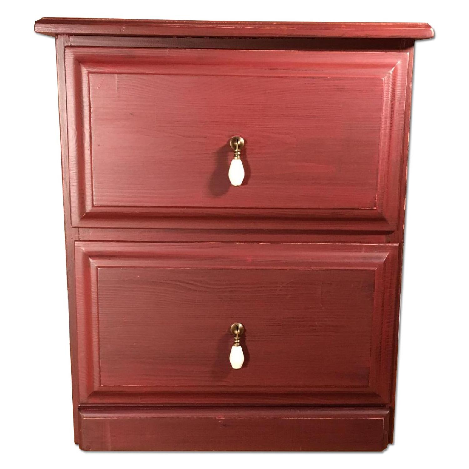 Burgundy Nightstand - image-5