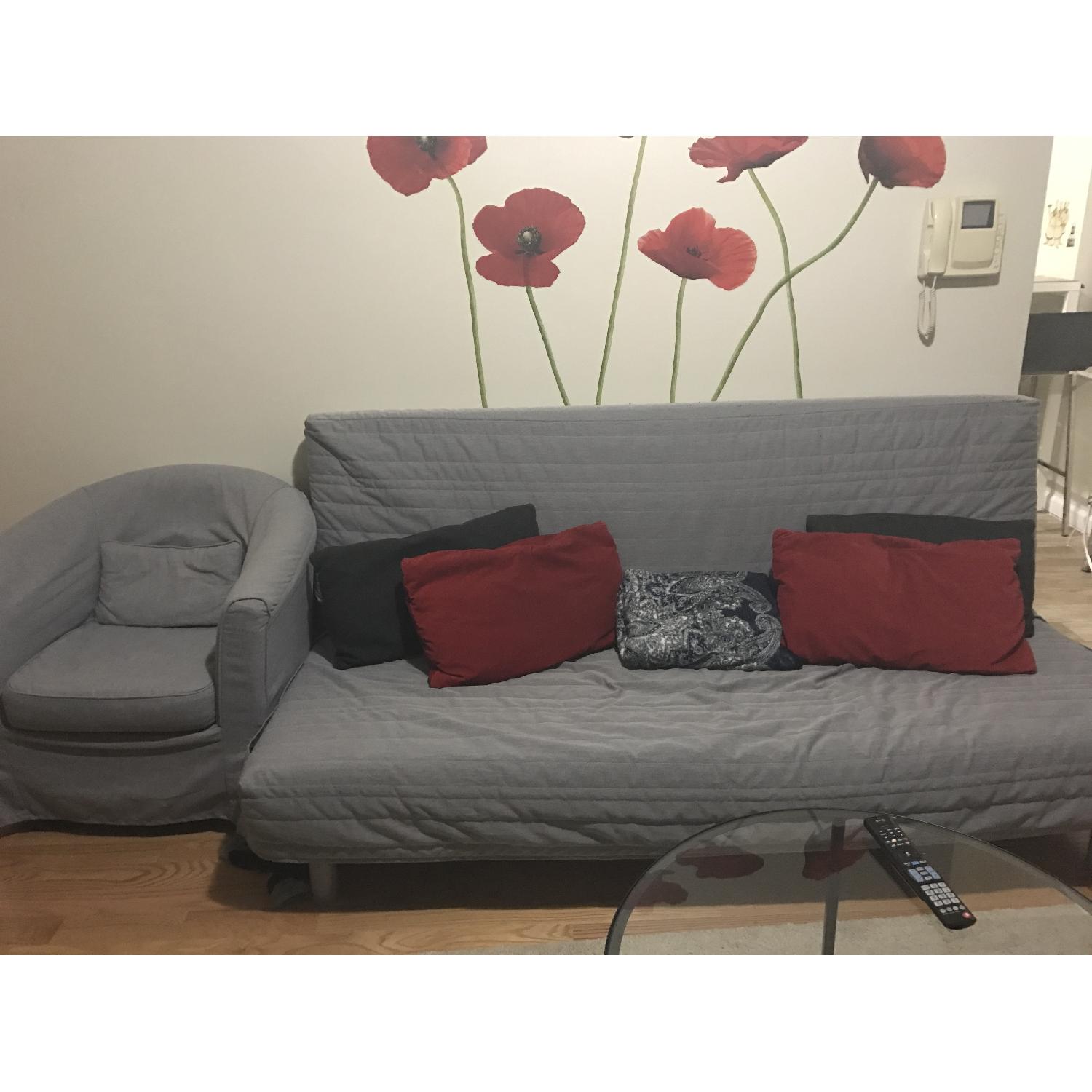 Ikea Beddinge Lovas Sleeper Sofa + Matching Armchair AptDeco