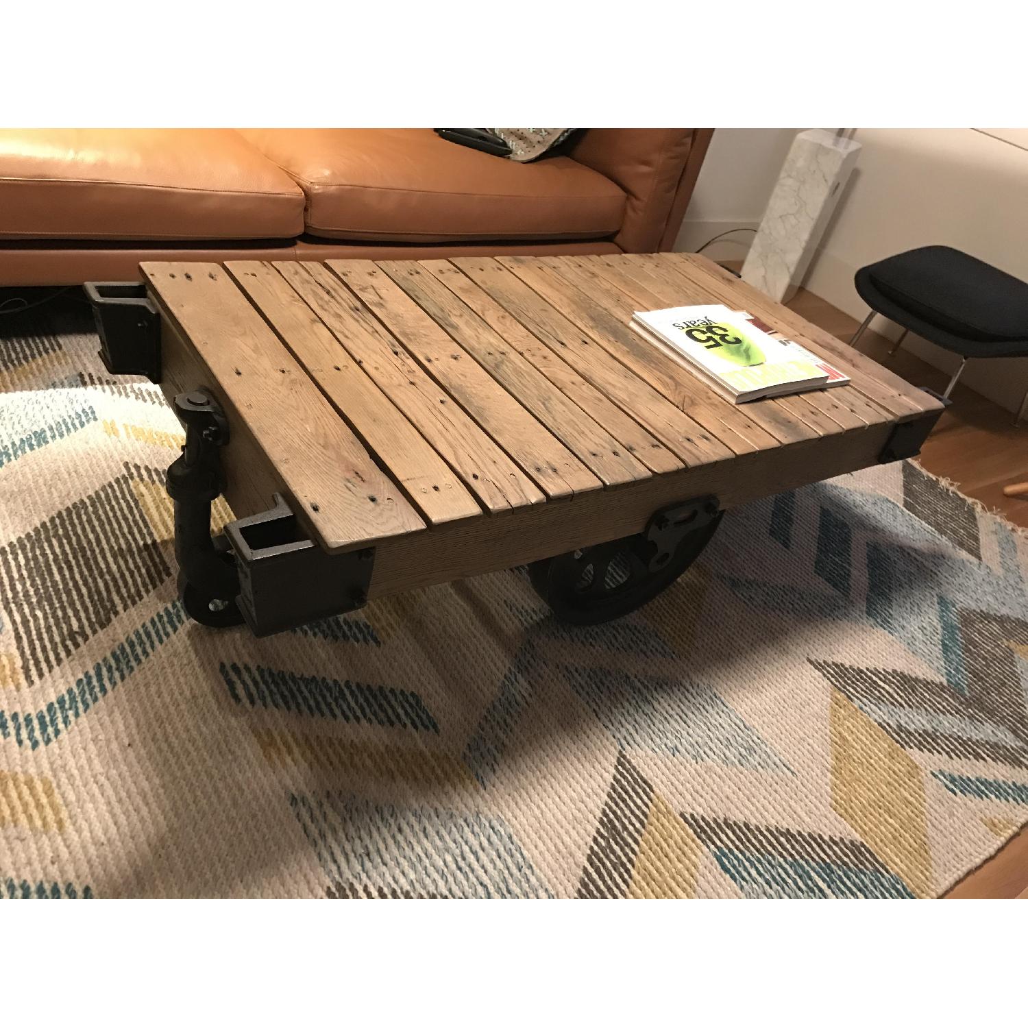 Restoration Hardware Reclaimed Factory Cart Coffee Table AptDeco