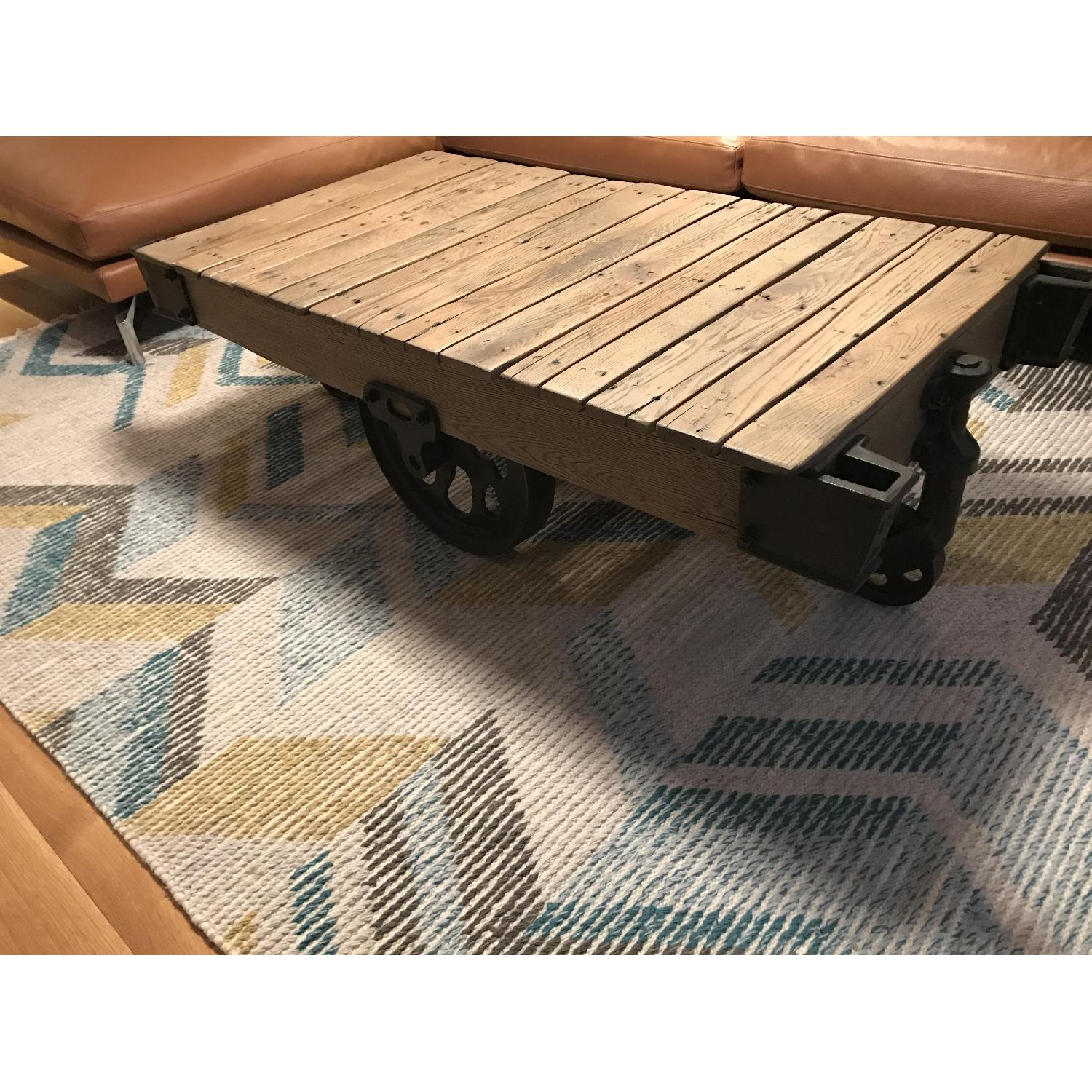 Restoration Hardware Reclaimed Factory Cart Coffee Table - image-3