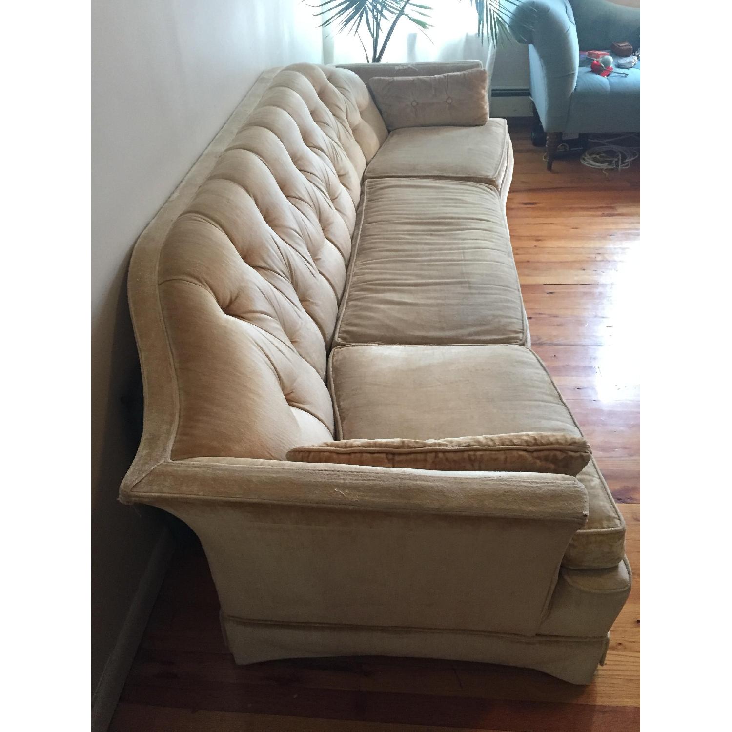 Silver Craft Furniture Co Vintage Gold Velvet Tufted Sofa - image-2