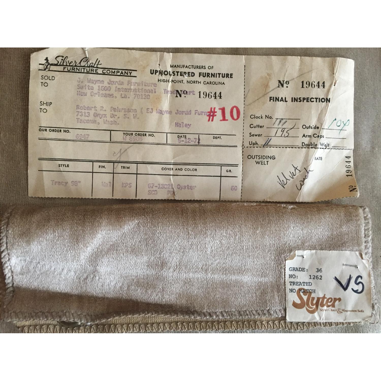 Silver Craft Furniture Co Vintage Gold Velvet Tufted Sofa - image-4