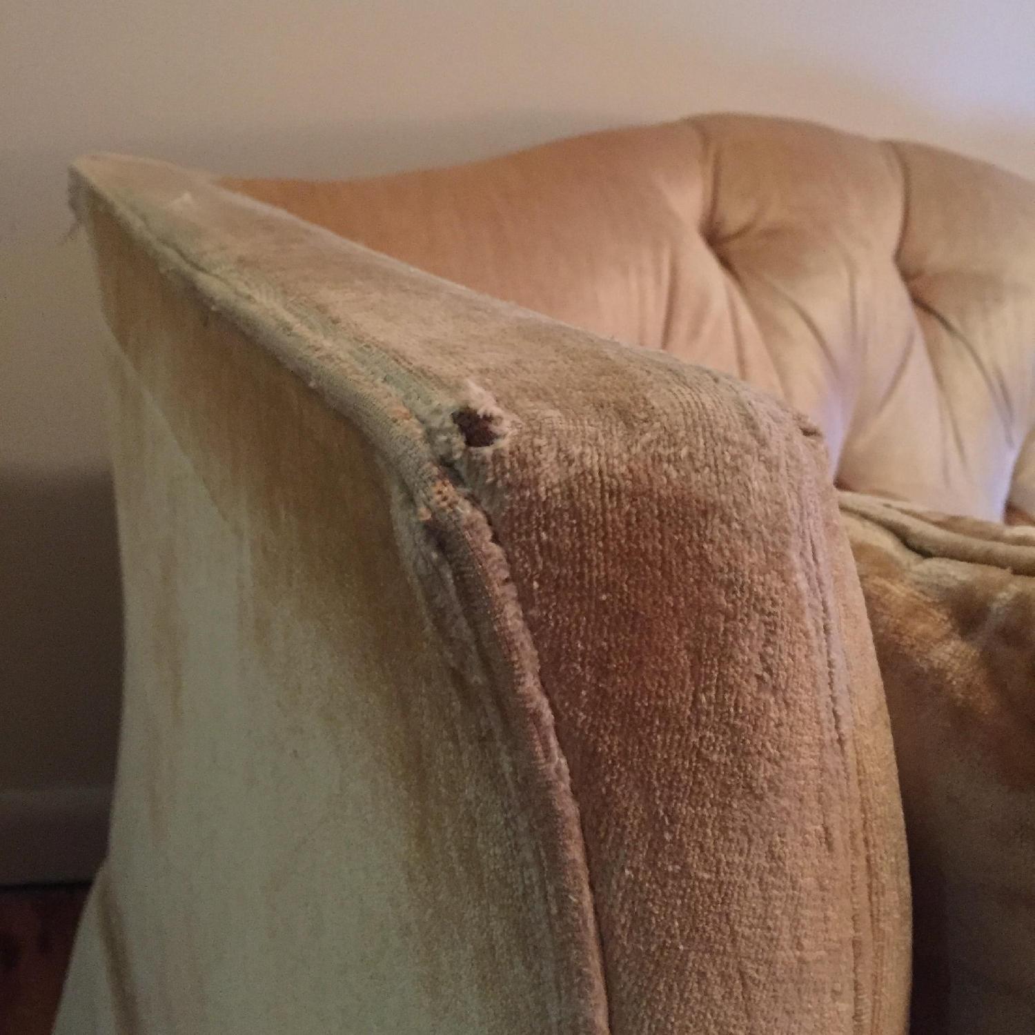 Silver Craft Furniture Co Vintage Gold Velvet Tufted Sofa - image-6