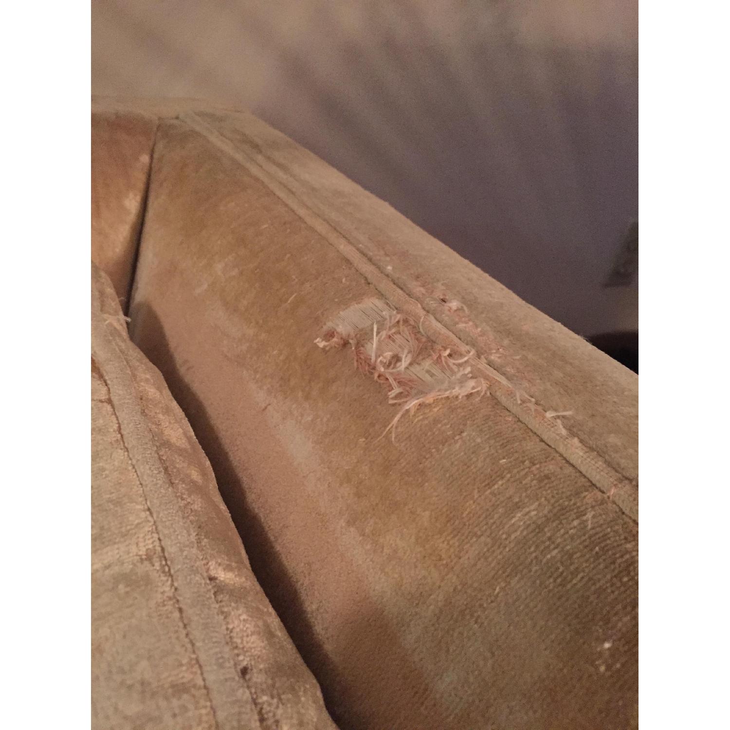 Silver Craft Furniture Co Vintage Gold Velvet Tufted Sofa - image-7