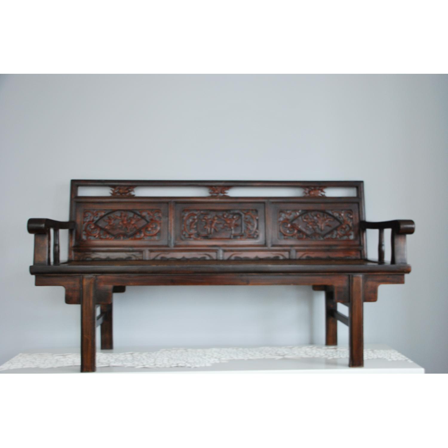 Antique Chinese Bench - image-1