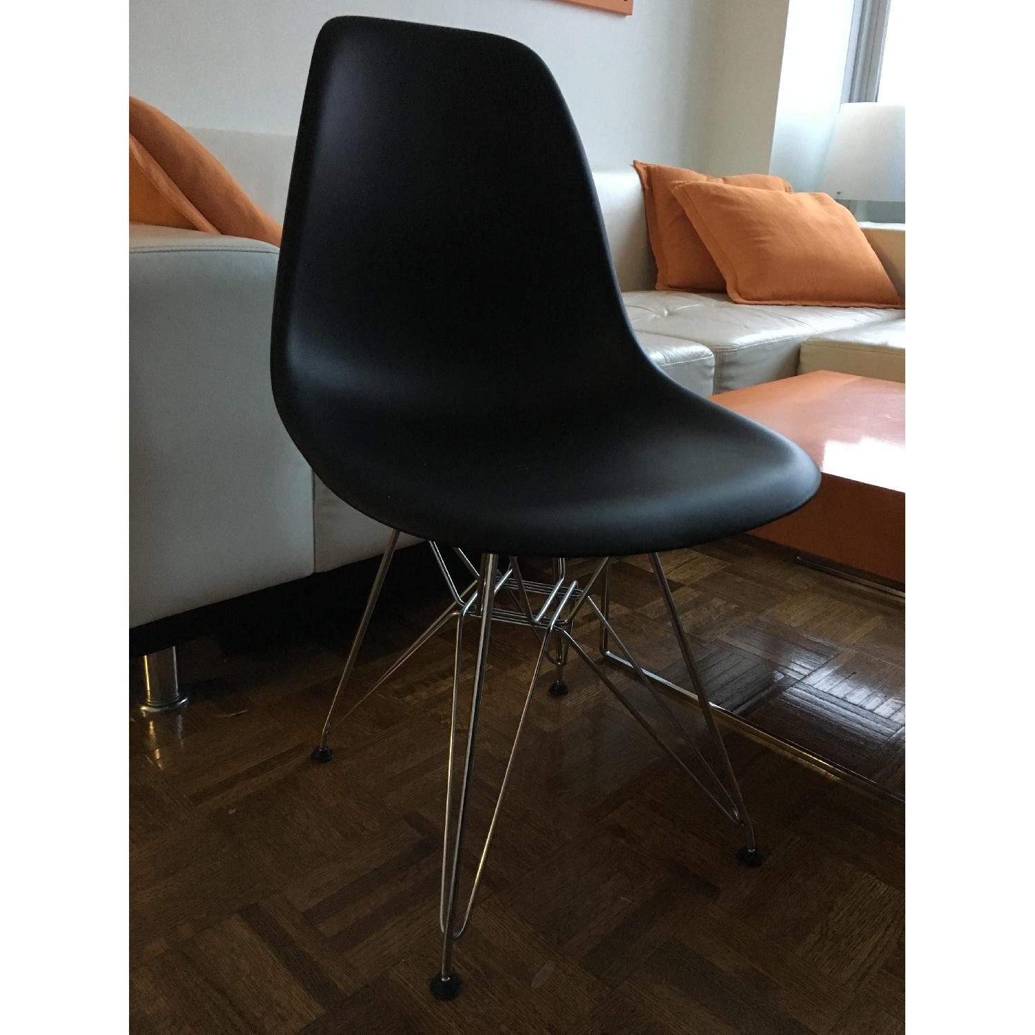 Black Plastic Eames-Style Chairs - image-2