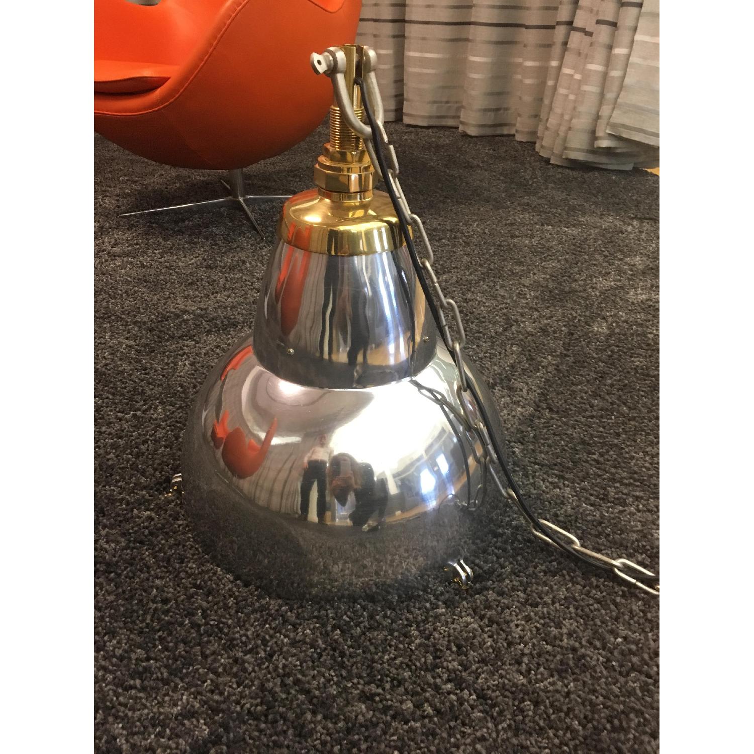 Restoration Hardware Vintage Belgian Factory Pendants - image-1