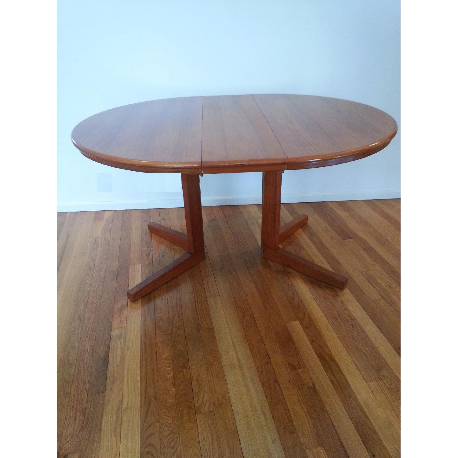 Mobler Furniture Round Teak Danish Dining Table w/ Pedestal Base - image-2