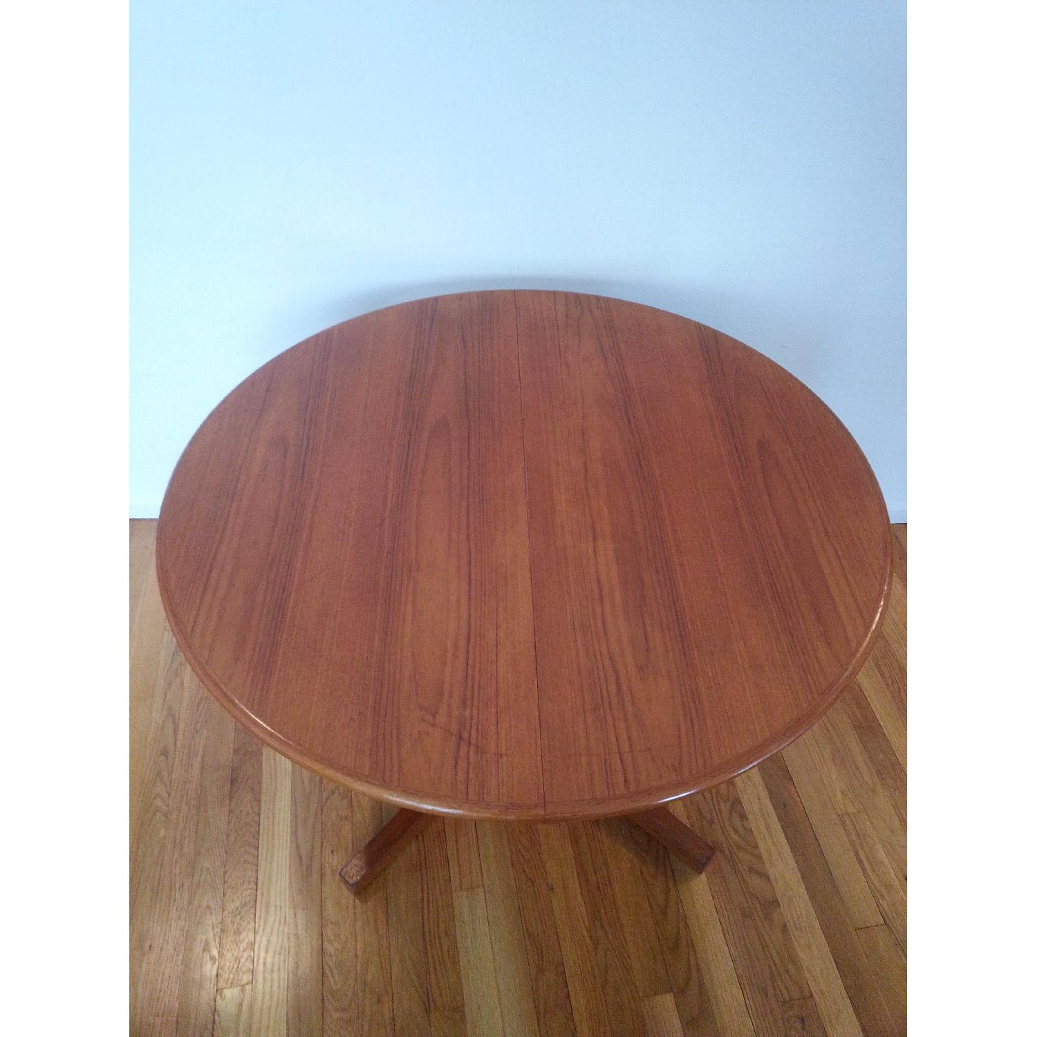 Mobler Furniture Round Teak Danish Dining Table w/ Pedestal Base - image-4
