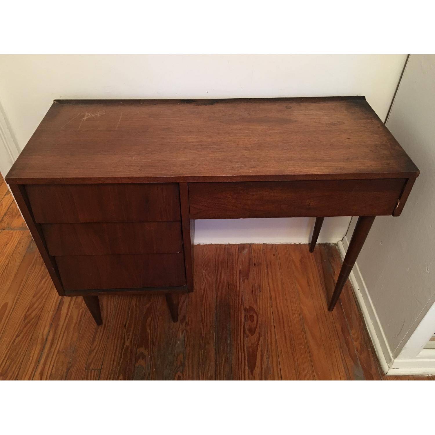 Vintage Mid Century Modern Wooden Desk - image-2