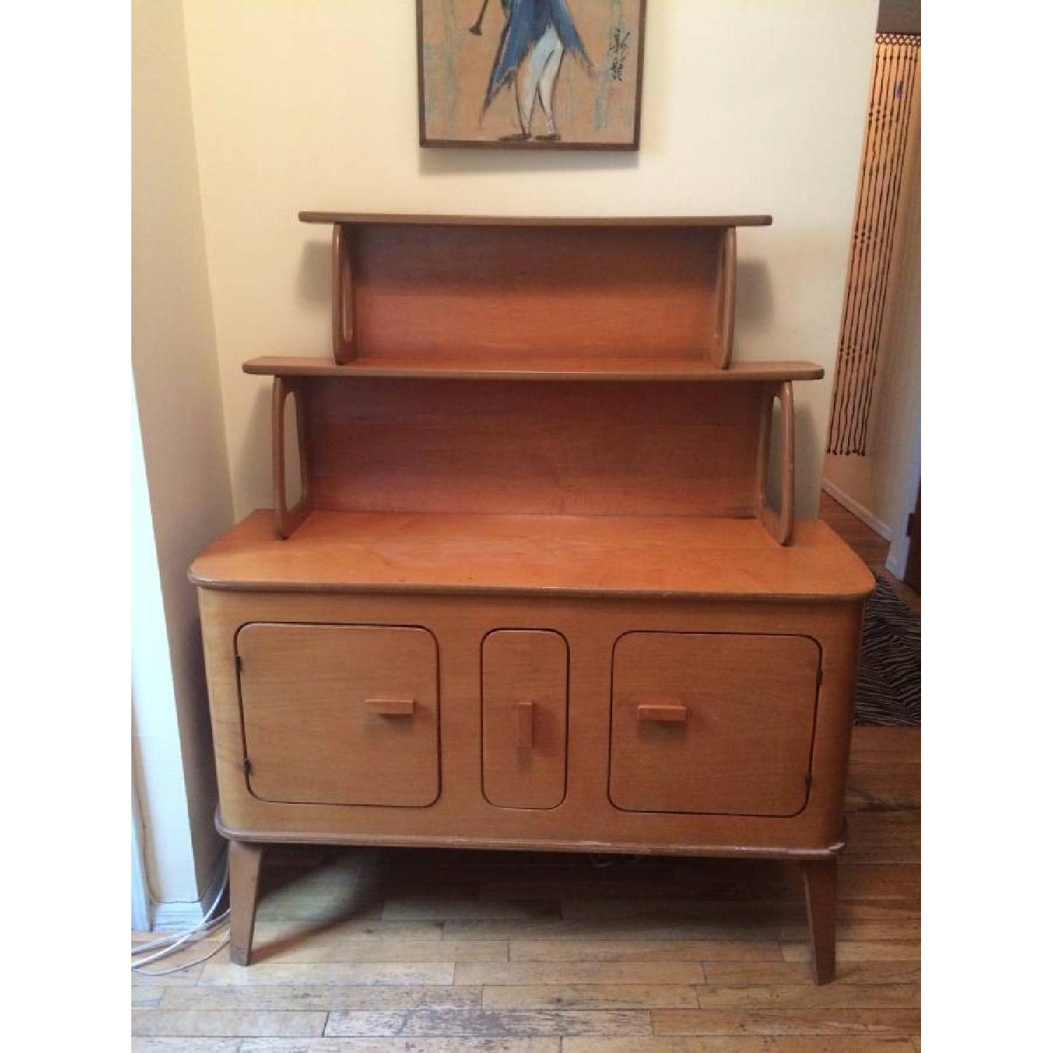 Vintage 1950s Thaden Jordan Birch Bentwood Buffet w/ Hutch - image-1