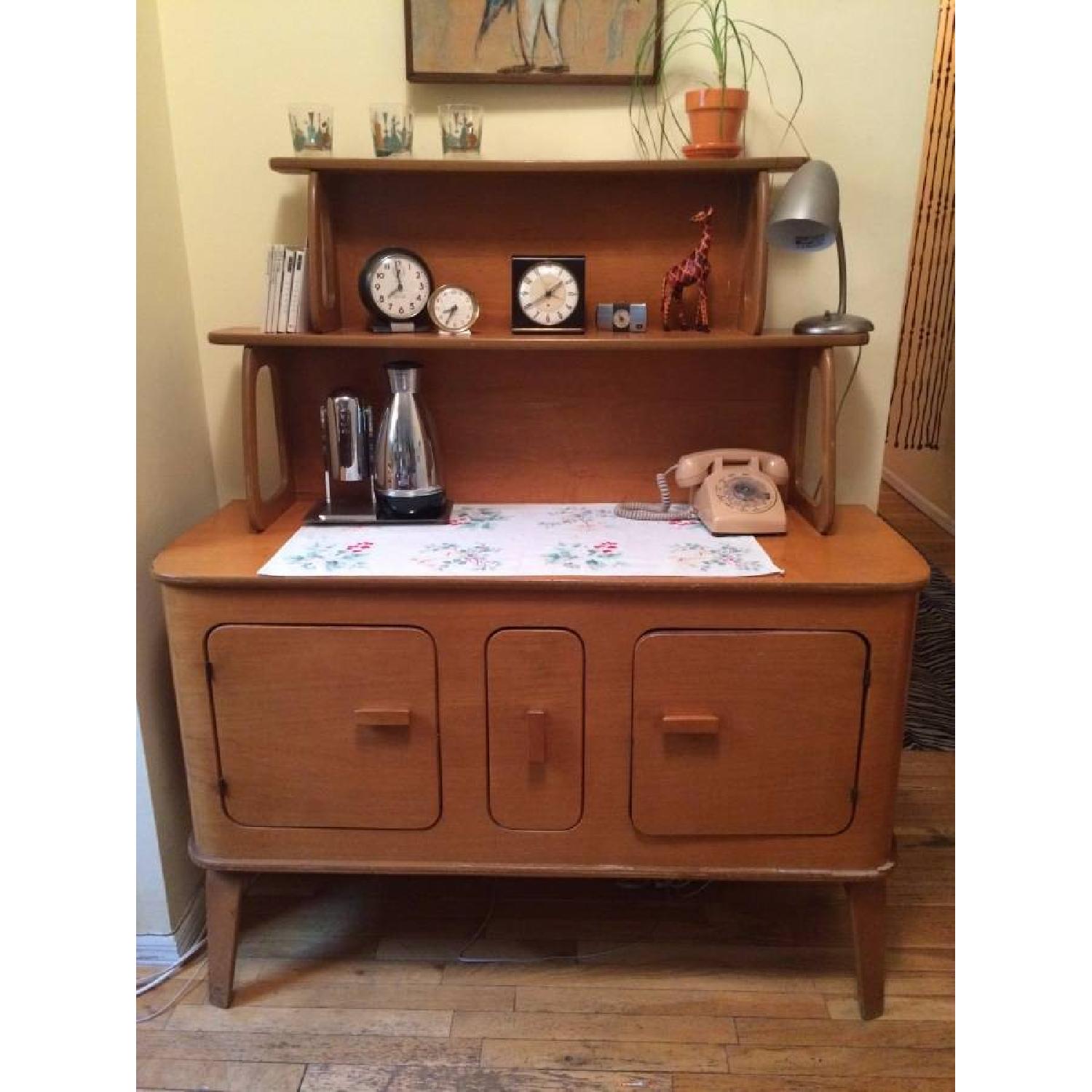 Vintage 1950s Thaden Jordan Birch Bentwood Buffet w/ Hutch - image-5