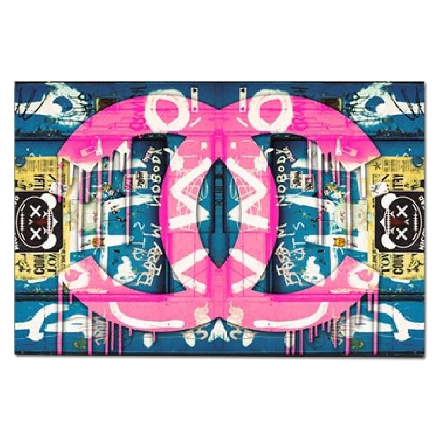 FLUORESCENT PALACE アート キャンバスアート グッチ シャネル Fluorescent Palace Chanel Graffiti Art - AptDeco