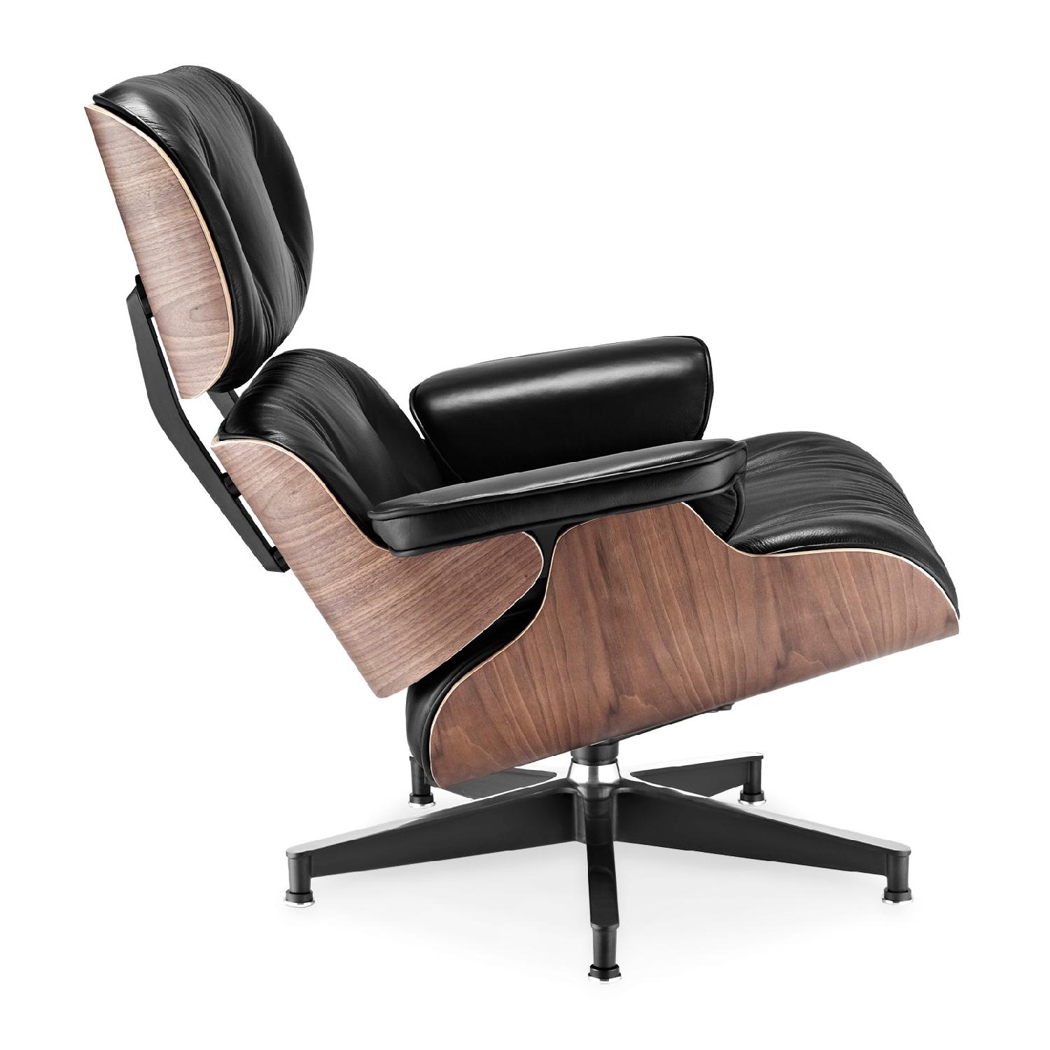 Eames Lounge Chair Replica in Black - image-1