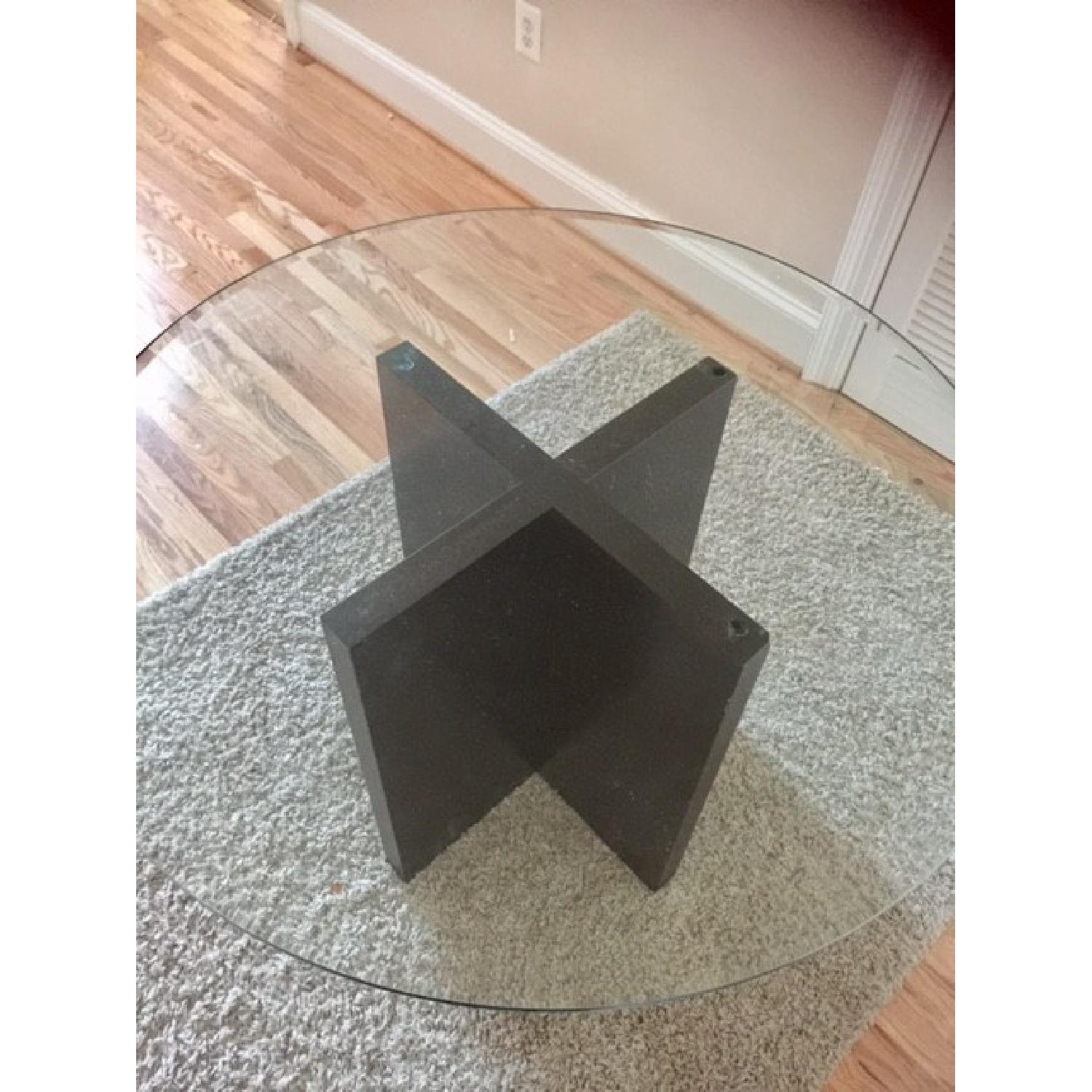 Pier 1 Glass Top Dining Table AptDeco