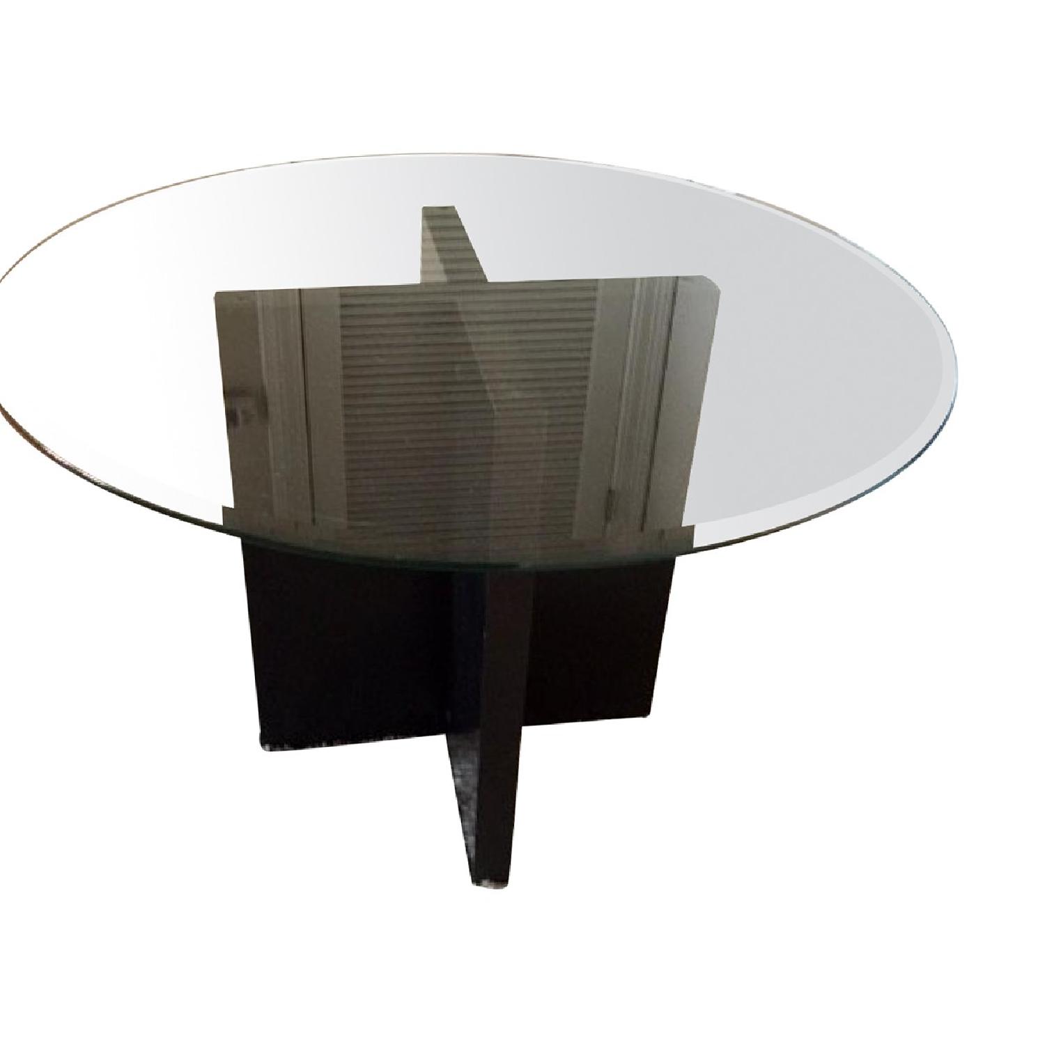 Pier 1 Glass Top Dining Table AptDeco